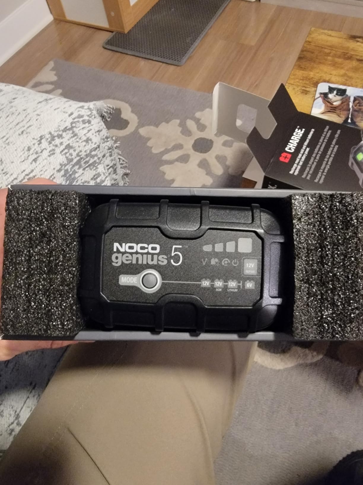 NOCO GENIUS5: 5A 6V/12V Smart Battery Charger - Automatic Maintainer, Trickle Charger & Desulfator with Overcharge Protection & Temperature Compensation - for Lead-Acid & Lithium Batteries customer photo 1