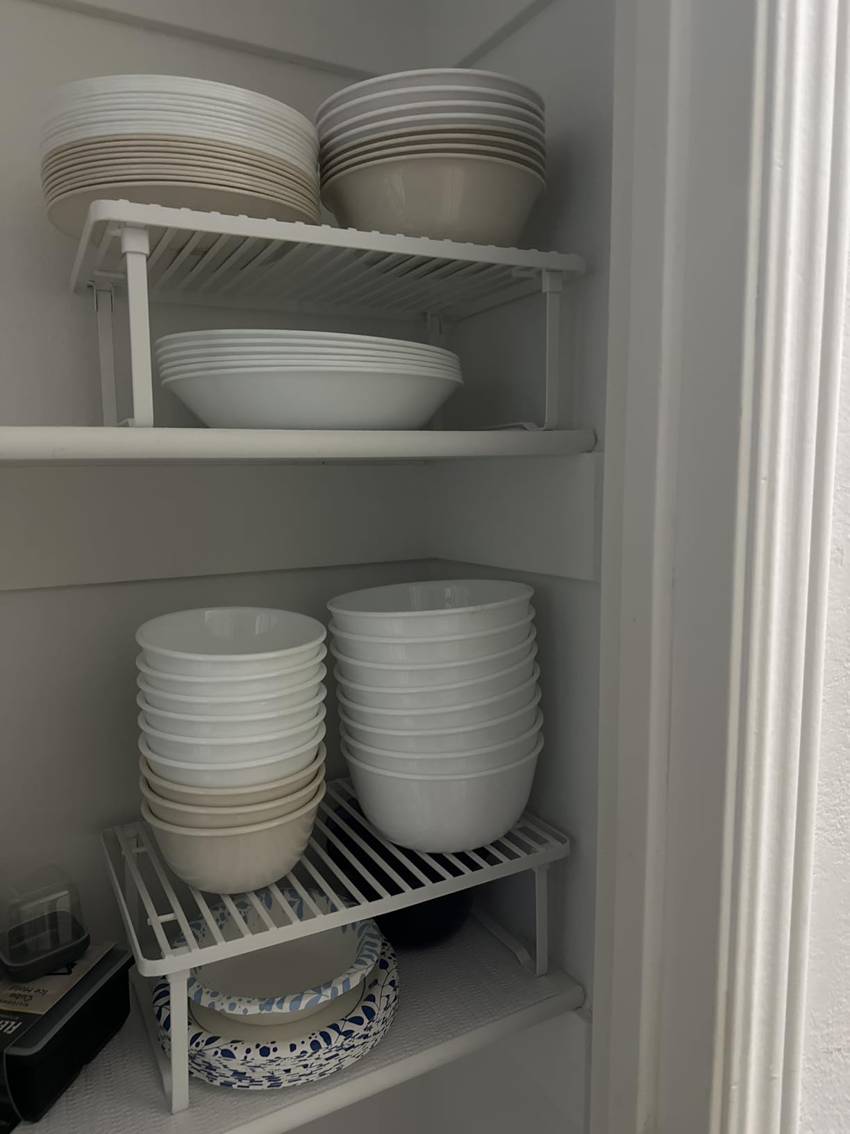 Amazon Basics Stackable Metal Kitchen Storage Shelves for Dishes, 12.5