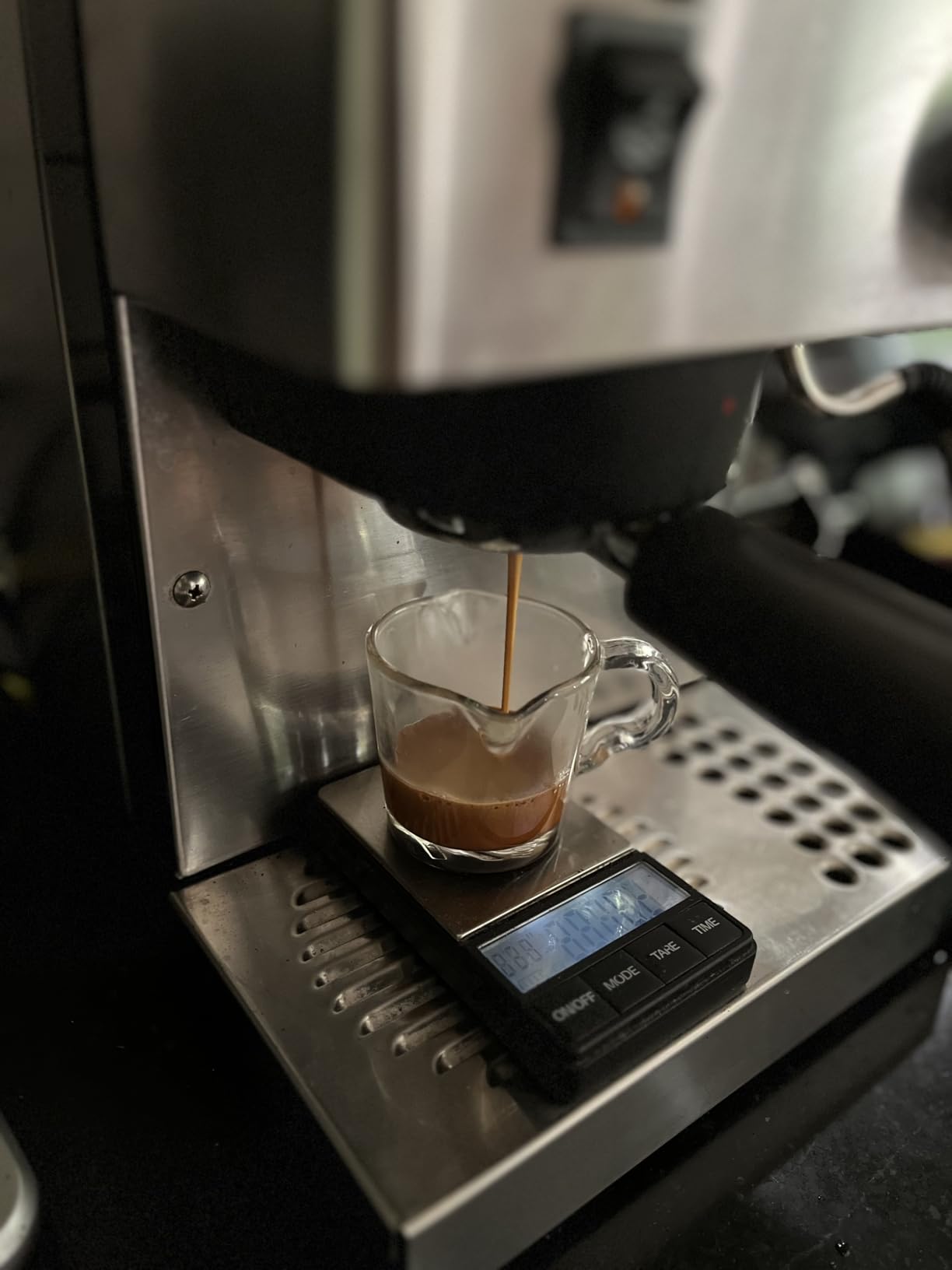 Weightman Espresso Scale with Timer 1000g x 0.1g Small & Thin Travel Coffee Scale, Mini Digital Scale Grams and Ounces with Large Backlit LCD Stainless Steel Pocket Food Scale Drip Tray Pulling Scale - Customer Photo 2