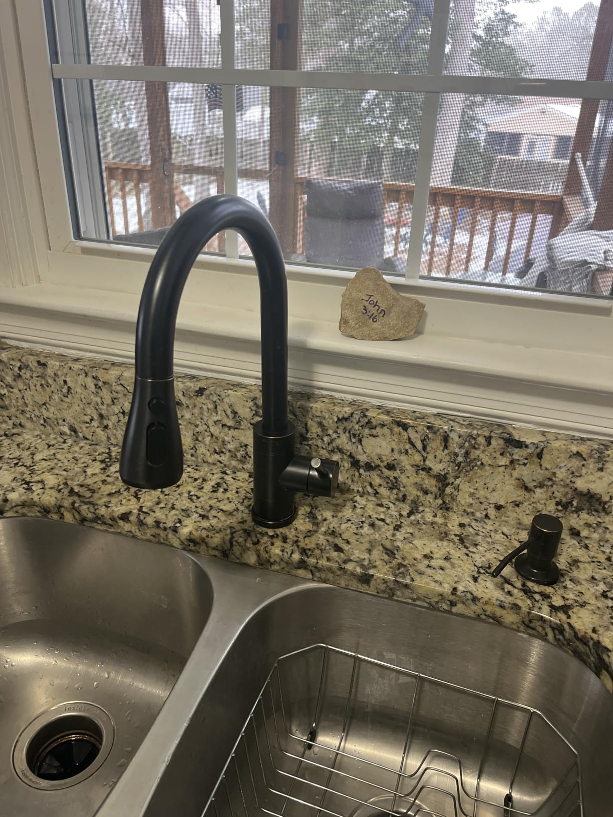 FORIOUS Kitchen Faucets with Pull Down Sprayer, Brushed Nickel, High Arc Single Handle Classic Stainless Steel Sink Faucet 1 or 3 Hole, Suitable for Farmhouse Camper Laundry Rv Bar - Customer Photo 1