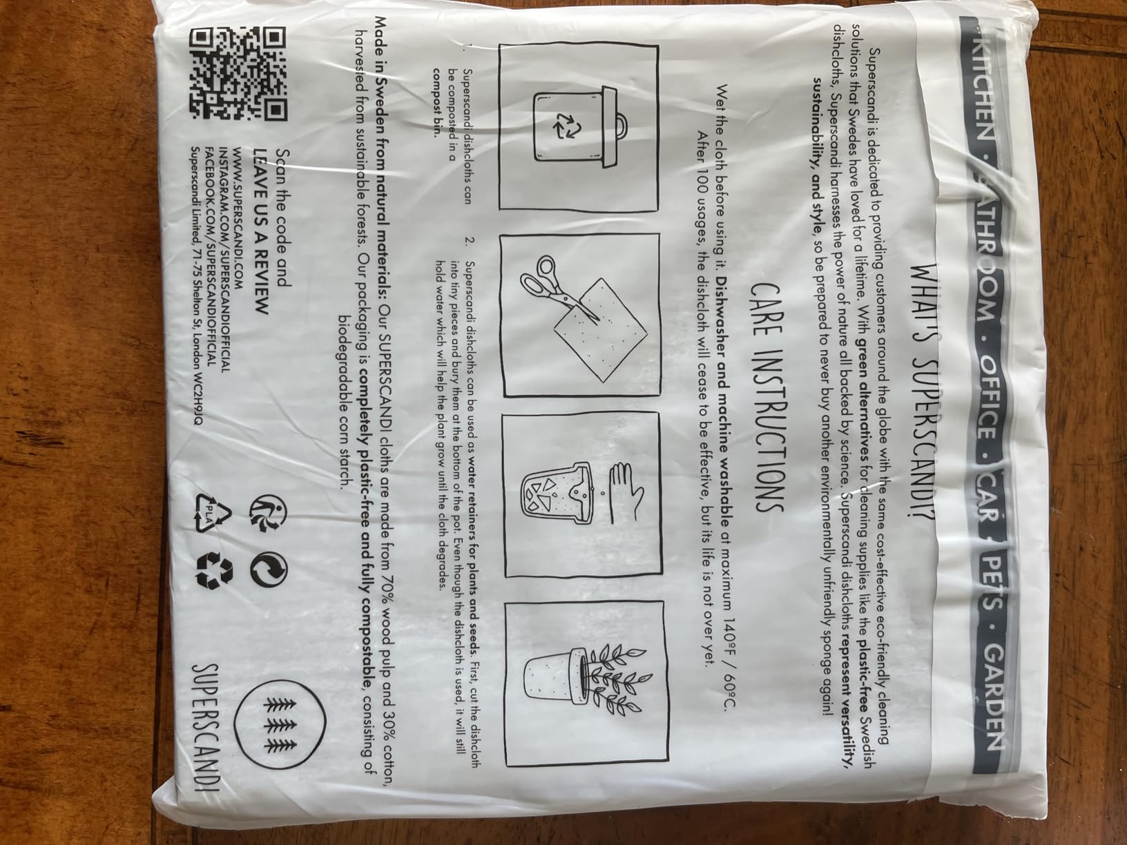 SUPERSCANDI 10 Pack Swedish Dishcloths for Kitchen - 100% Biodegradable & Compostable Reusable Paper Towels Washable, Food-Safe & Without Plastic - Dish Rags Suitable for Any Surface, Grey - Customer Photo 1