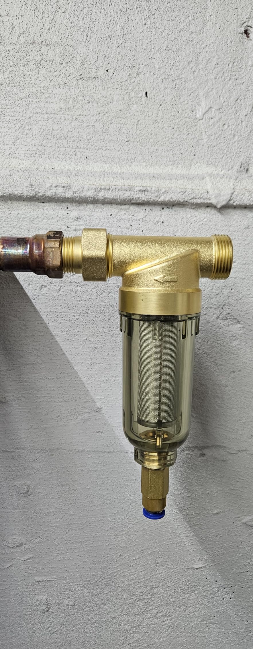 SimPure 40/200 Micron Spin Down Sediment Filter, Reusable Whole House Sediment Water Filter, Pre-Filtration System for City/Well water, 1