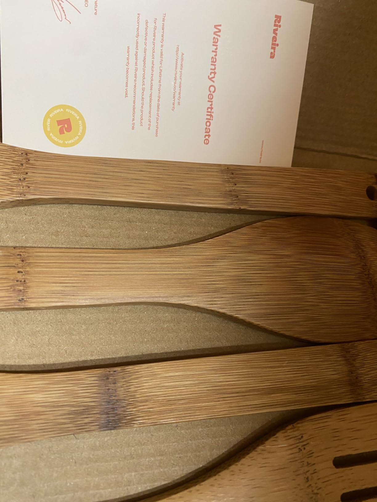 Riveira Bamboo Cooking Spoons 6-Piece – Wooden Cooking Utensils Set with Wooden Spoons for Cooking & Spatulas Wooden Utensil Sets – Premium Kitchen Utensils Set – Durable First Apartment Essentials - Customer Photo 1