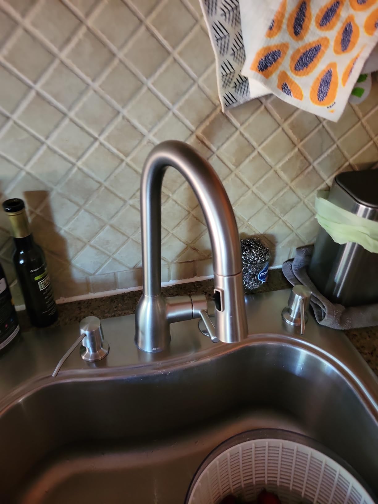 Moen Adler Spot Resist Stainless One-Handle High Arc Pulldown Kitchen Faucet with Power Clean, 87233SRS - Customer Photo 2