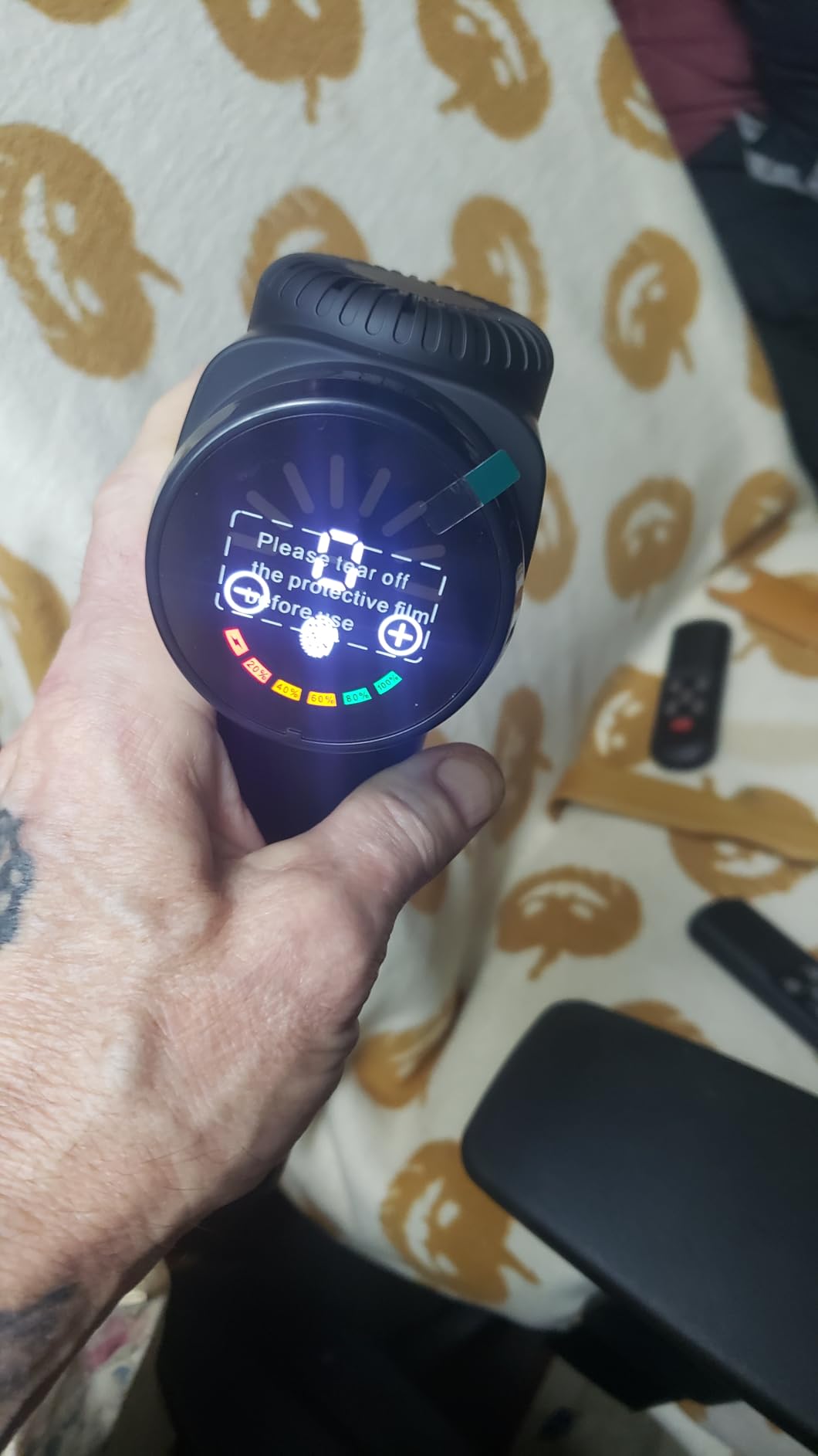 TOLOCO Massage Gun, Deep Tissue Back Massage for Athletes for Pain Relief, Percussion Massager with 10 Massages Heads & Silent Brushless Motor, Valentines Day Gifts for Him Her, Black customer photo 2