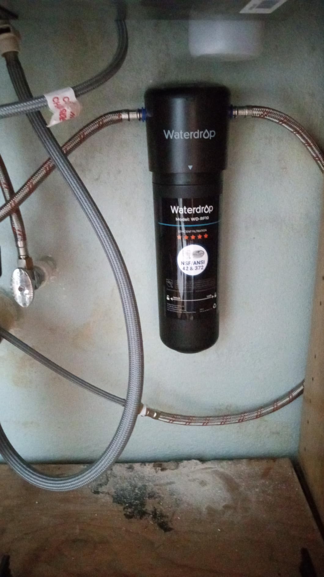 Waterdrop 10UA Under Sink Water Filter System, Reduces PFAS, PFOA/PFOS, Lead, Chlorine, Bad Taste & Odor, Under Counter Water Filter Direct Connect to Kitchen Faucet, NSF/ANSI 42 Certified, 1 Year customer photo 1