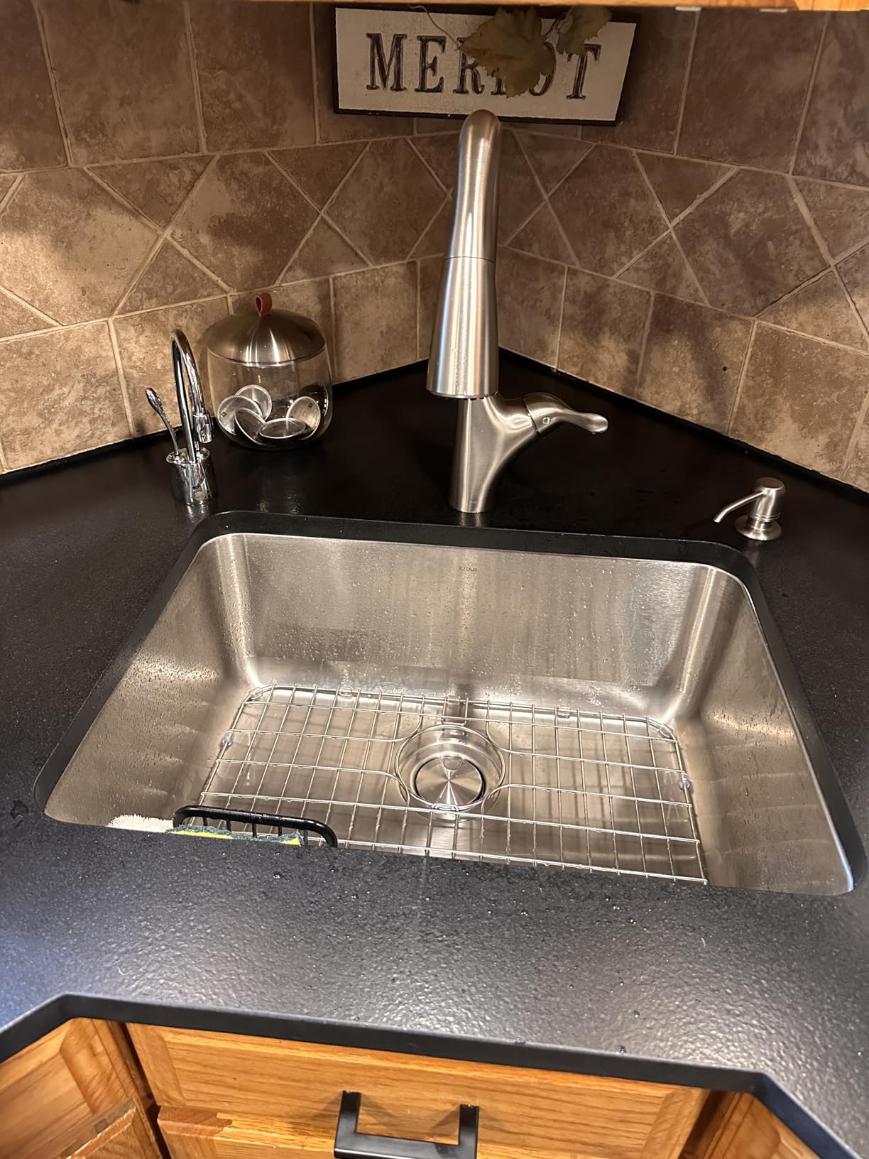 KRAUS Dex 33-inch Undermount 16 Gauge Stainless Steel Double Bowl Kitchen Sink, KA1UD33B Customer Review KRAUS Dex 33-inch Undermount 16 Gauge Stainless Steel Double Bowl Kitchen Sink, KA1UD33B - Customer Photo 1