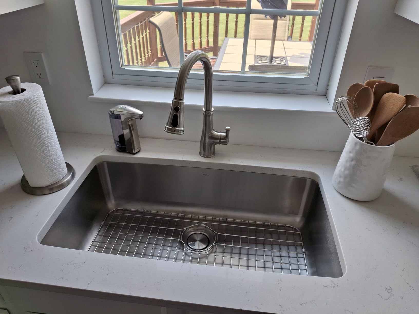 KRAUS Dex 33-inch Undermount 16 Gauge Stainless Steel Single Bowl Kitchen Sink, KA1US33B - Customer Photo 3