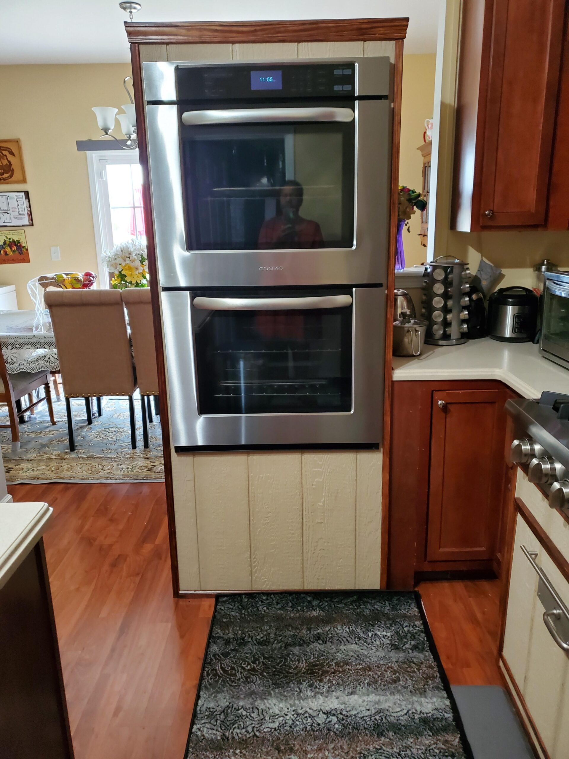 COSMO COS-30EDWC 30 in. Haven Collection Double Electric Wall Oven, True Convection, Blue Porcelain, Self Cleaning in Stainless Steel - Customer Photo 4