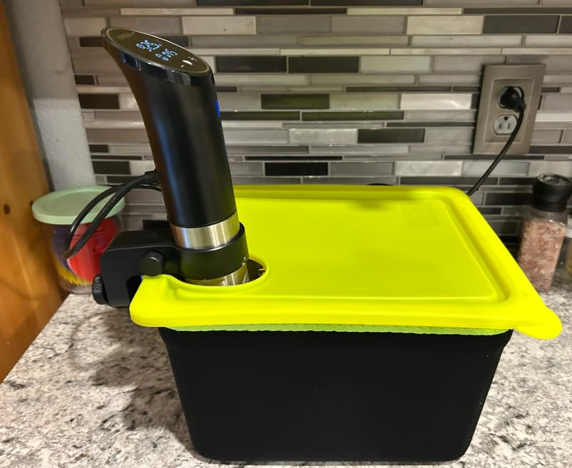 EVERIE Sous Vide Container with Universal Silicone Lid and Sous Vide Rack and Container Sleeve Compatible with Anova All Models Breville Joule Instant Pot Sous Vide Cooker (KIT-TY-GJ) Customer Review EVERIE Sous Vide Container with Universal Silicone Lid and Sous Vide Rack and Container Sleeve Compatible with Anova All Models Breville Joule Instant Pot Sous Vide Cooker (KIT-TY-GJ) - Customer Photo 2