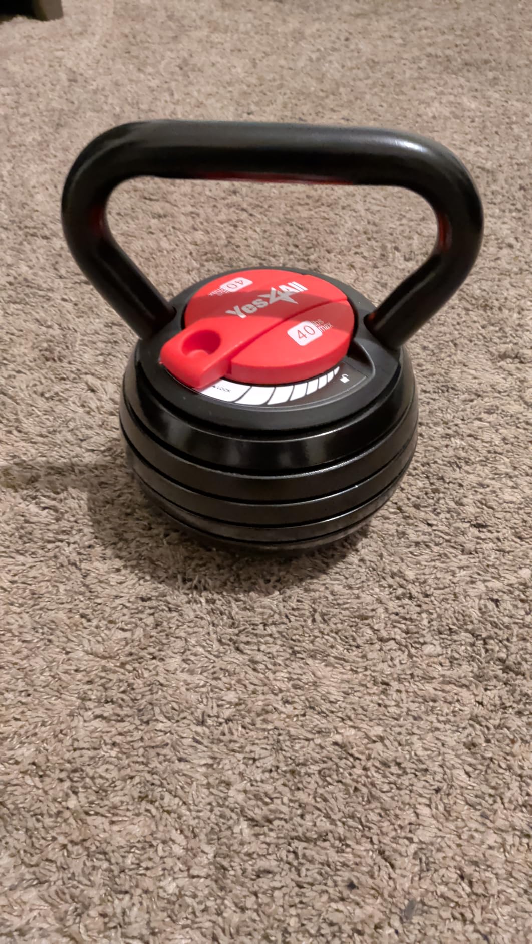 Yes4All Adjustable Kettlebell Set, 20-40 LB Weight Set, Solid Cast Iron Handle with Spacer Disks customer photo 1