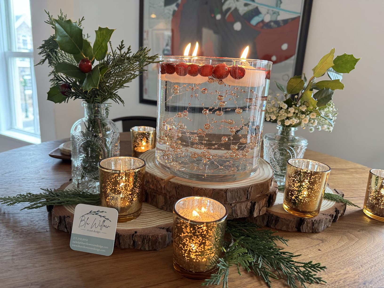 DARJEN Gold Tea Lights Candles Holders for Wedding Centerpieces, Votive Candle Holders for Party Home Wedding Shower Decorations, Table - Mercury Glass Votives, 24Pcs - Customer Photo 3