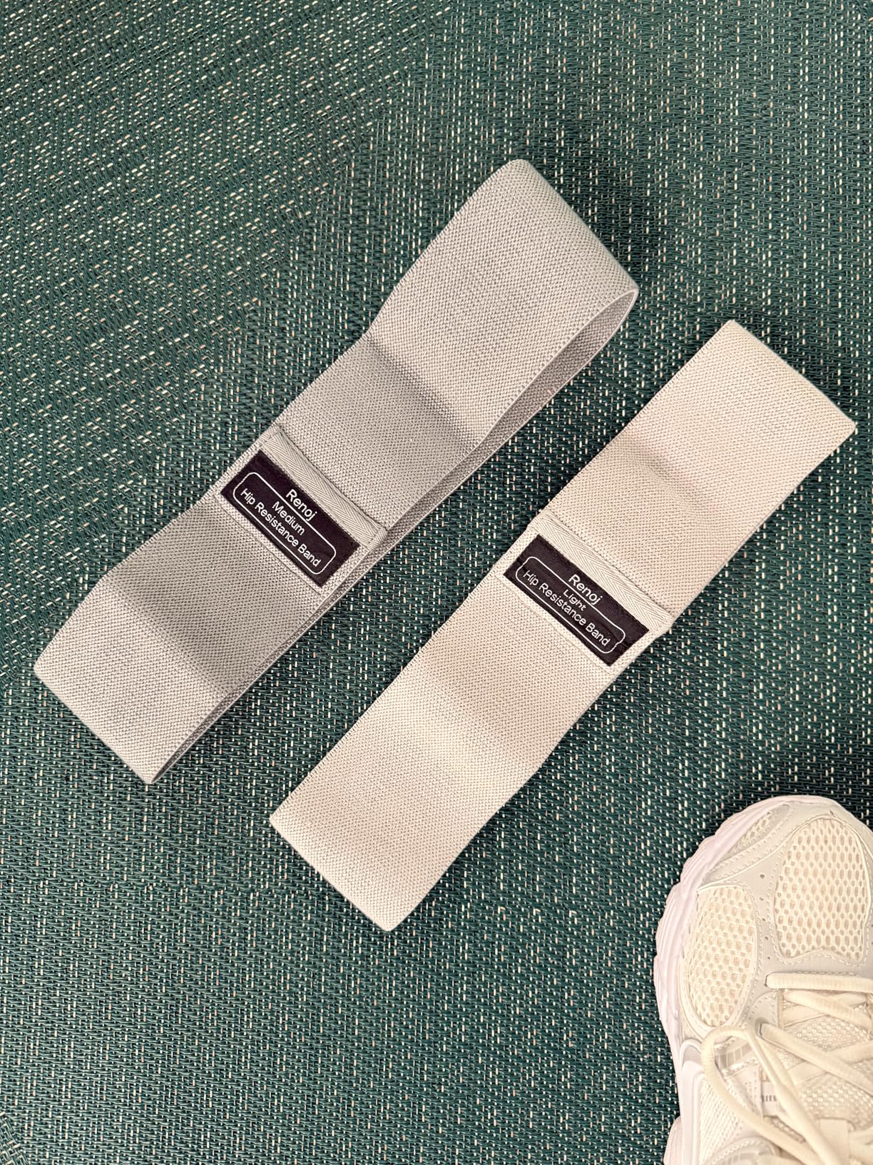 Renoj Resistance Bands for Working Out: 3-Set Professional Exercise Bands for Pilates, Yoga, Home Gym, Booty, Leg Training | Heavy/Medium/Light Fabric Loops for Women Men customer photo 2