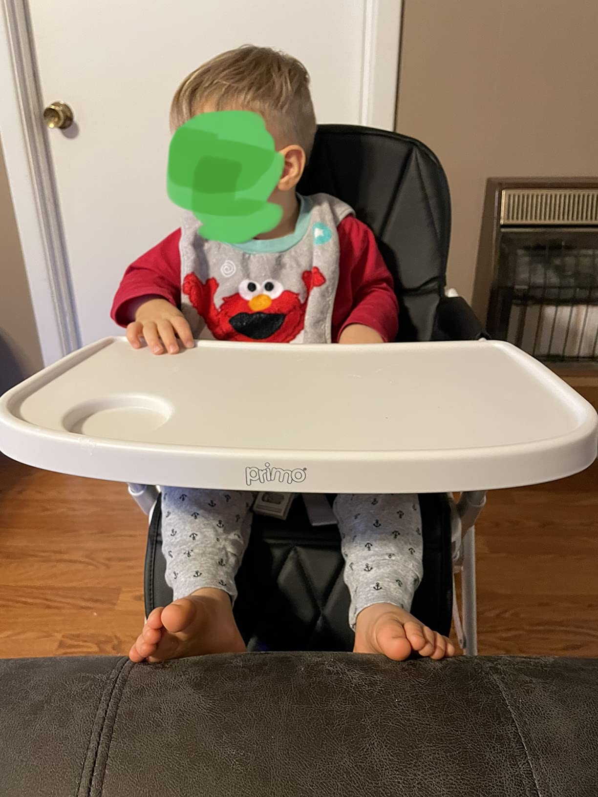 Primo PopUp Folding High Chair for Baby Age 6 to 36 Months - Taupe Folding Beach Style High Chair with Removable Dishwasher Safe Tray, 3pt Safety Harness, Leatherette Seat - Space Saving Design customer photo 2