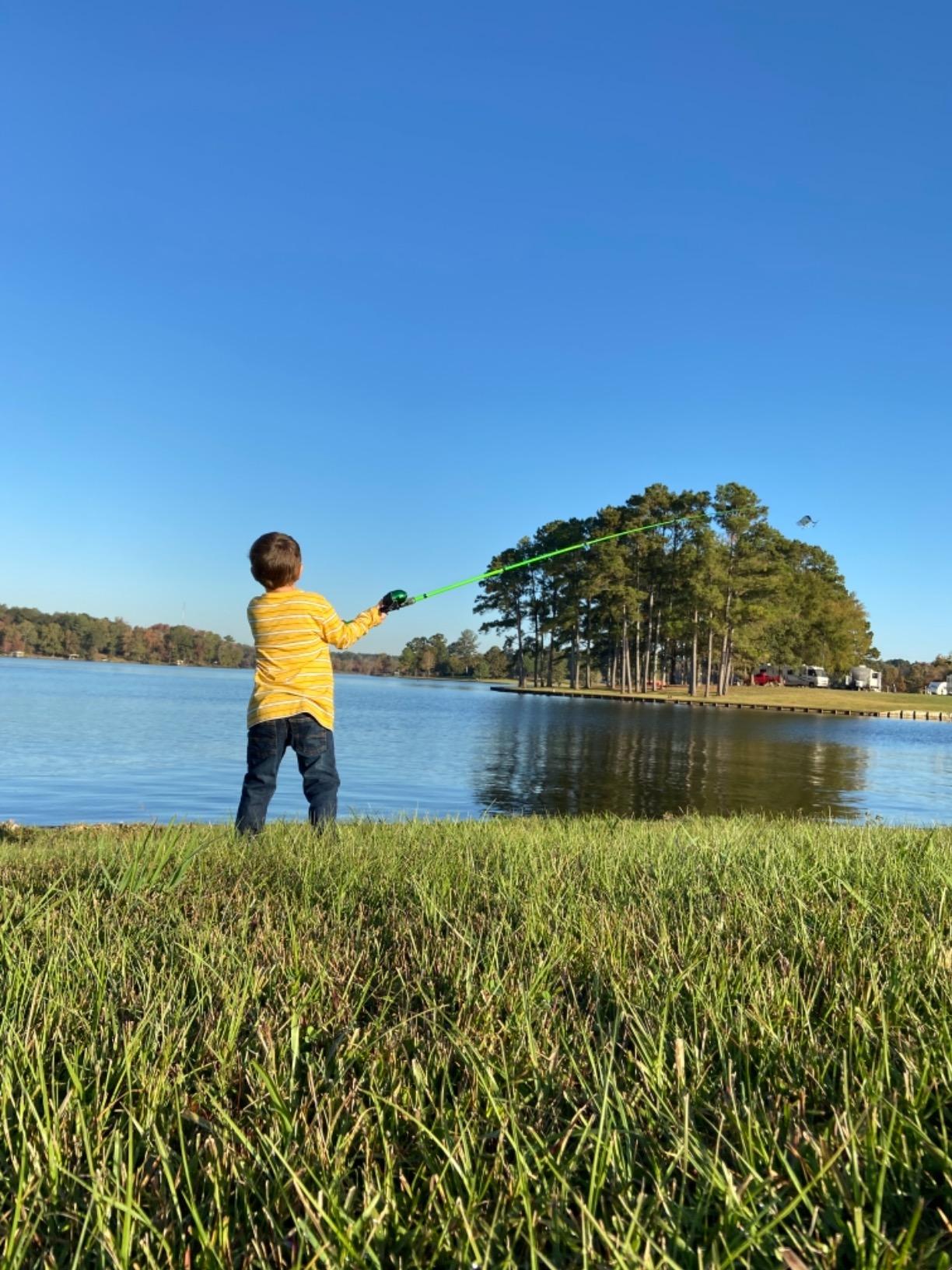 Kids Fishing Pole, Kids Portable Telescopic Fishing Rod Set, Tackle Box and Fishing Net Combo Kit, Kids Fishing Gear for Boys and Girls Age 5-10 and Youth customer photo 2