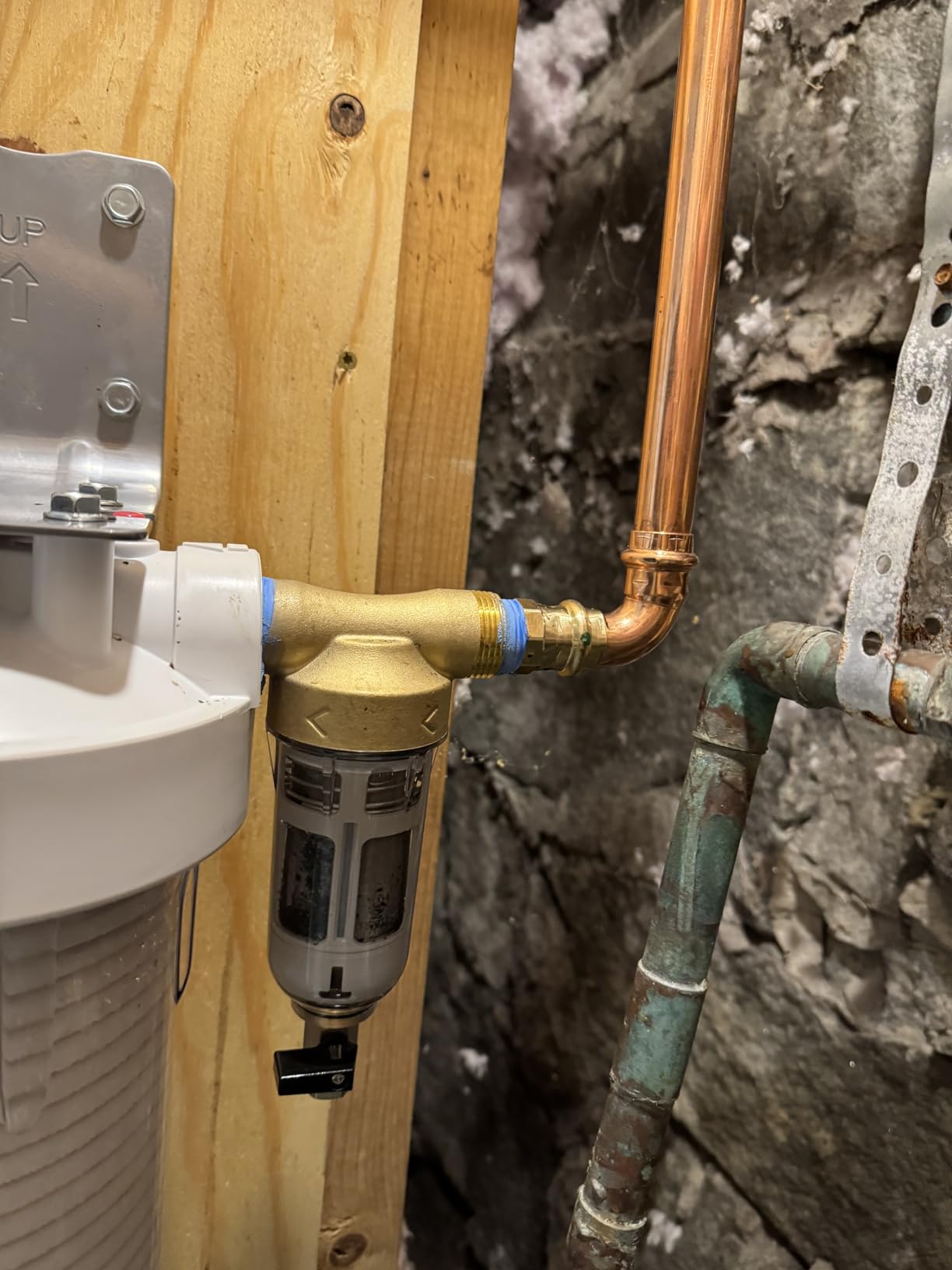 Waterdrop Spin Down Sediment Filter, Backwash Whole House Water Filter System for Well Water, 40-50 Micron, 1