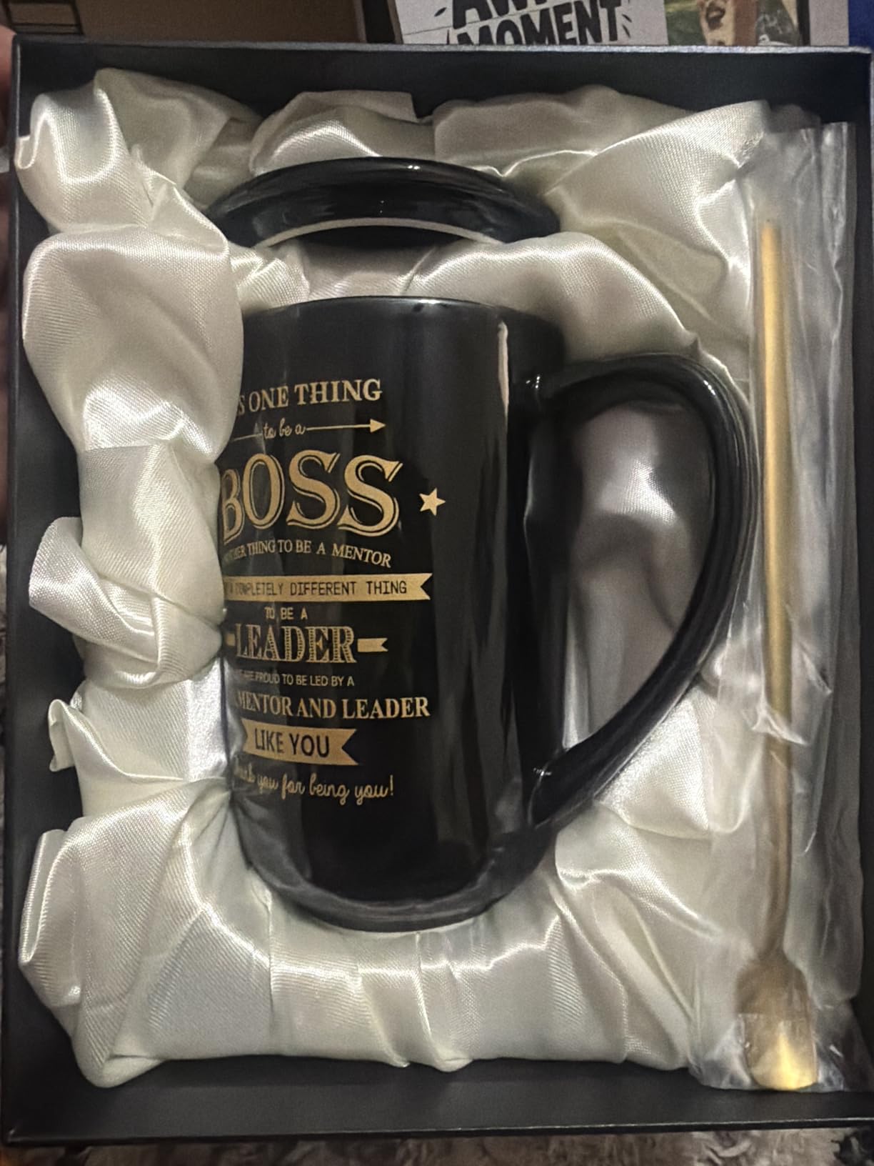 Boss Gifts - Best Bosses Day Gifts for Men Women - Funny Office Christmas Appreciation Gift for Boss Lady, Manager, Leader Female Male Birthday, Large 18 Oz Metal Glaze Ceramic Mug Customer Review Boss Gifts - Best Bosses Day Gifts for Men Women - Funny Office Christmas Appreciation Gift for Boss Lady, Manager, Leader Female Male Birthday, Large 18 Oz Metal Glaze Ceramic Mug - Customer Photo 1