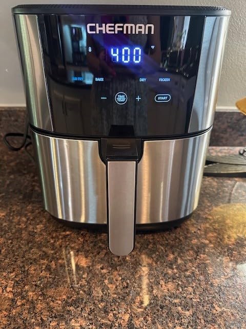 Chefman Air Fryer 8 Qt | TurboFry® 4-in-1 with 450°F Hi-Fry Option for Crispier Results | Bake, Dehydrate, Frozen | XL Nonstick Dishwasher-Safe Basket | Stainless Steel customer photo 1