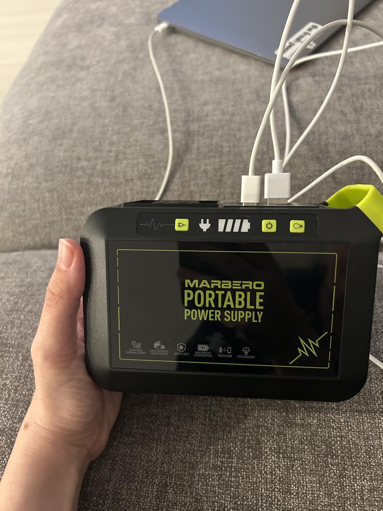 MARBERO Portable Power Station 88Wh Camping Lithium Battery Solar Generator Fast Charging with AC Outlet 120W Peak Power Bank(Solar Panel Optional) for Home Backup Outdoor Emergency RV Van Hunting customer photo 1