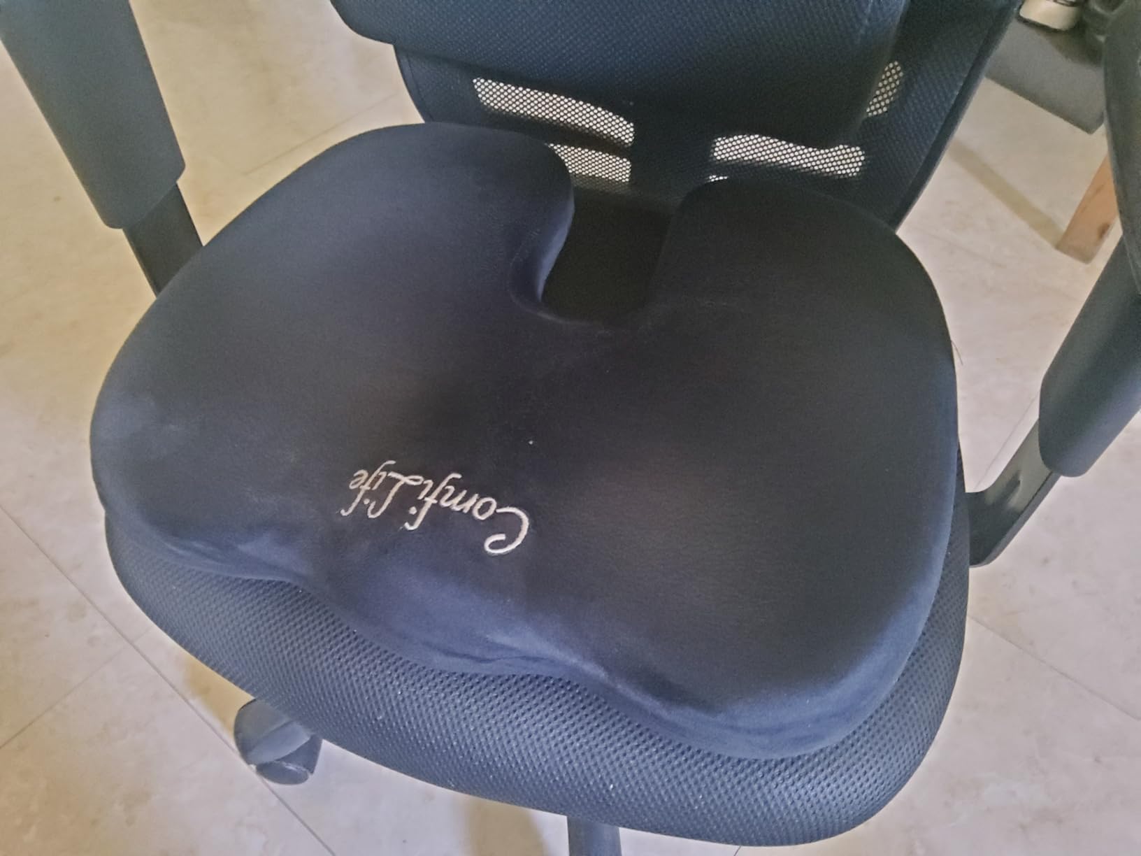 ComfiLife Premium Gel & Memory Foam Seat Cushion - Doctor Recommended Office Chair Cushion, Car Seat Cushion - Chair Cushions for Back & Sciatica Pain Relief - Seat Cushions for Office & Desk (Black) customer photo 1