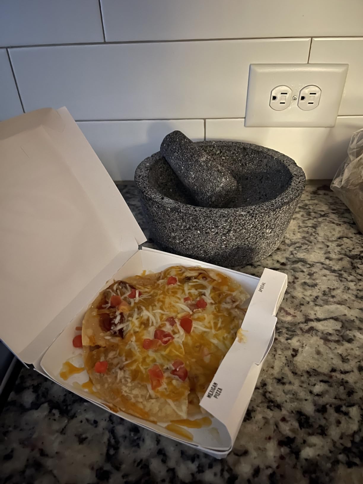 Genuine Handmade Mexican Mortar and Pestle Set- 8 Inches, Molcajete Mexicano — Mexican Cookware Perfect as Salsa Bowls, Guacamole Bowl and Masher, Mortero Para Cocina made from Volcanic Rock in Mexico - Customer Photo 4