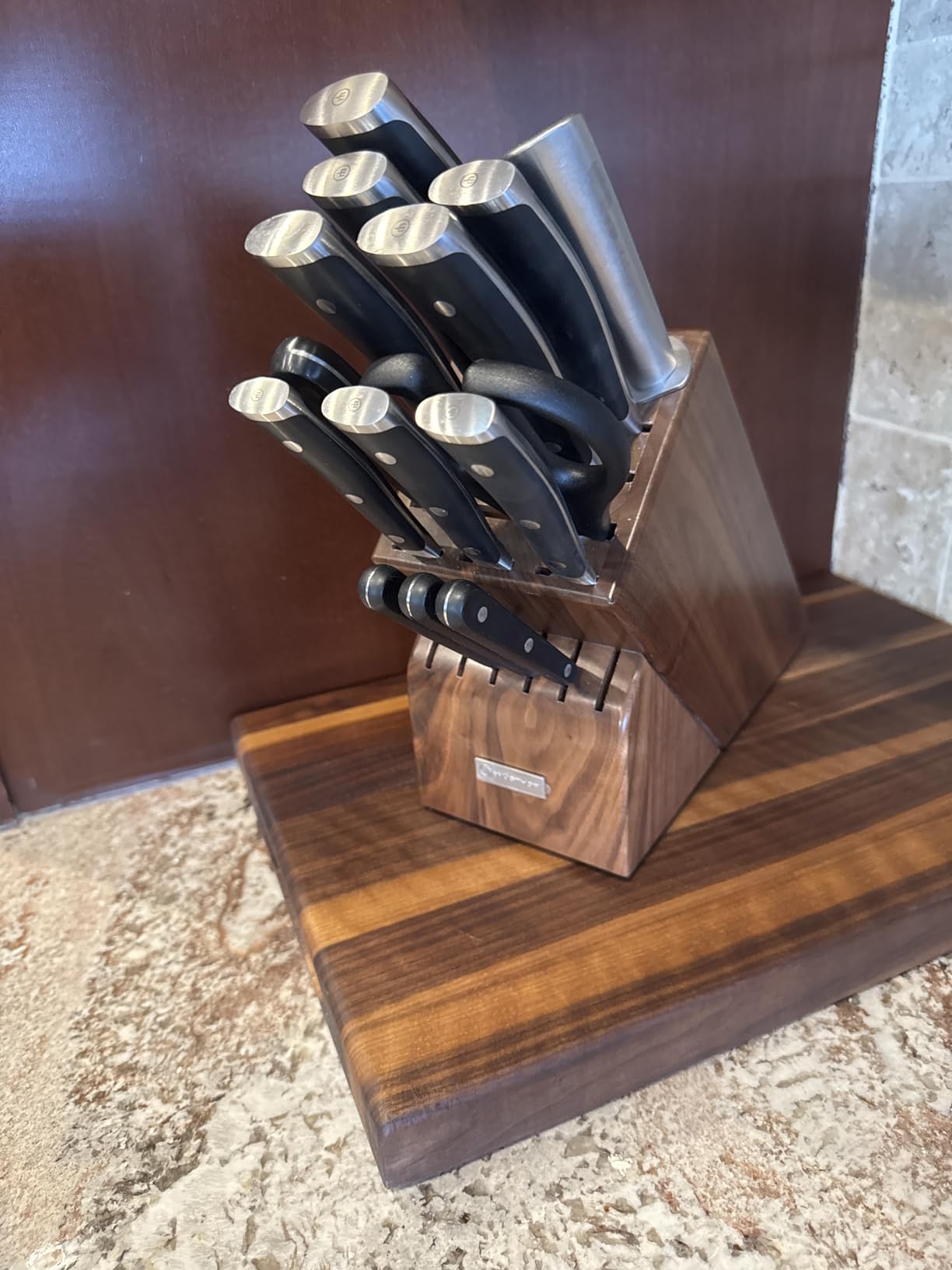 Wusthof Classic Ikon 10 Piece Knife Set with Walnut Block - Customer Photo 1