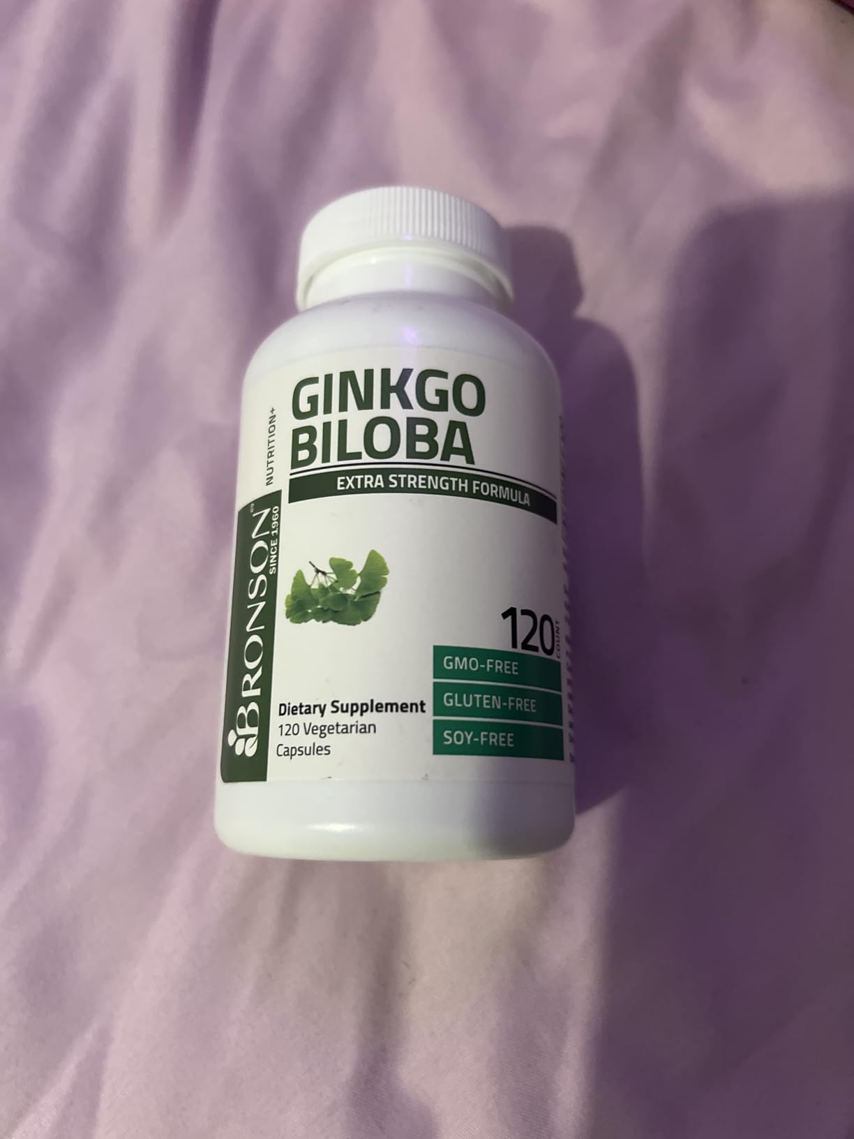 Bronson Ginkgo Biloba Extra Strength Supports Brain Function & Memory Support, 120 Vegetarian Capsules customer photo 2