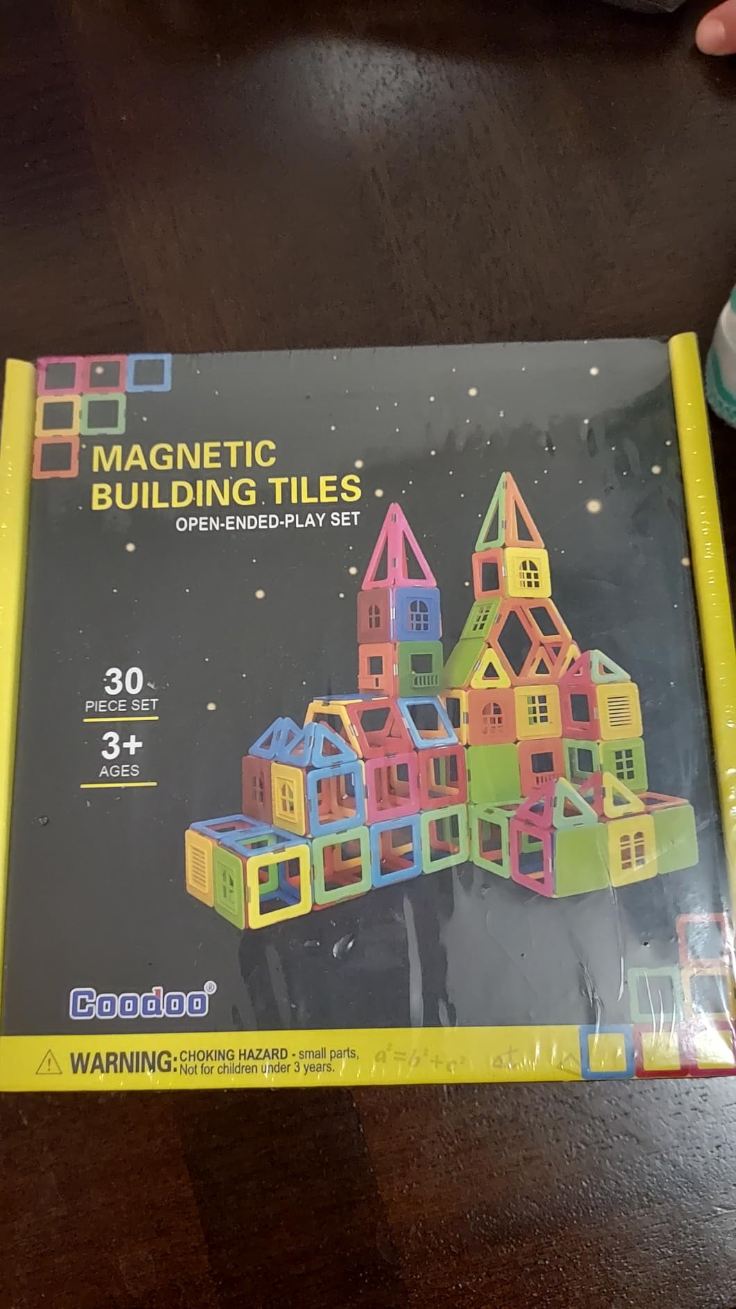 Coodoo Upgraded Magnetic Blocks Tough Tiles STEM Toys for 3+ Year Old Boys and Girls Learning by Playing Games for Toddlers Kids, Compatible with Major Brands Building Blocks - Starter Set customer photo 2