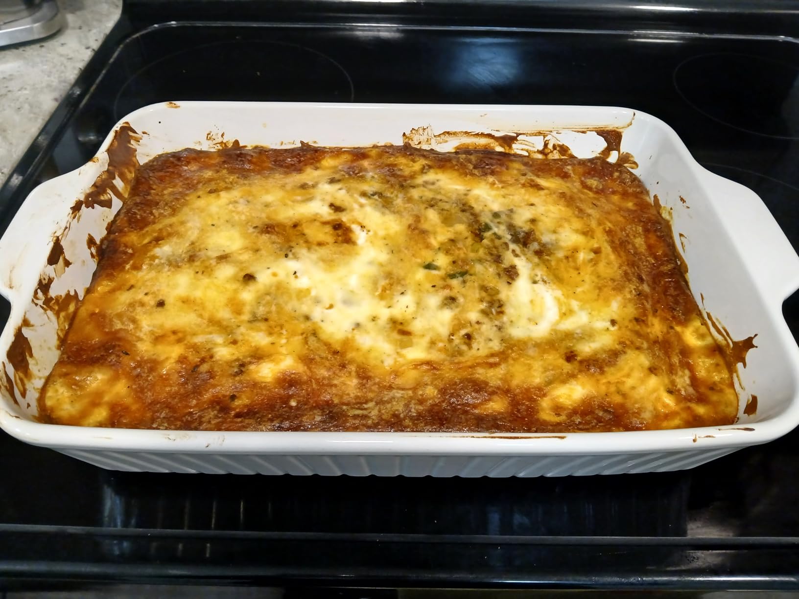 DOWAN Casserole Dish, 9x13 Ceramic Baking Dish, Large Lasagna Pan Deep for Oven, 4.2 Quarts Baking Pan with Handles - Customer Photo 1