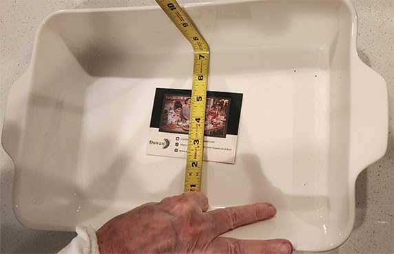 DOWAN Casserole Dish, 9x13 Ceramic Baking Dish, Large Lasagna Pan Deep for Oven, 4.2 Quarts Baking Pan with Handles - Customer Photo 2