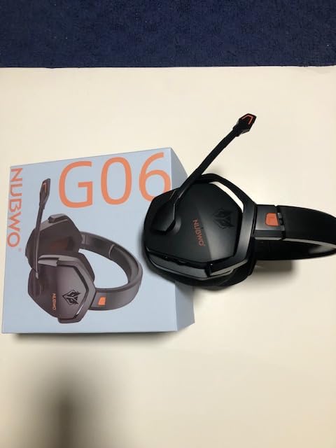 NUBWO Wireless Gaming Headset with Mic for Ps5 Ps4 PC, Zero Interference, 100-Hour Battery All-Day Play, 23ms Sync for Fortnite & Call of Duty/FPS Gamers, Triple Mode All Devices Compatible - Orange customer photo 2