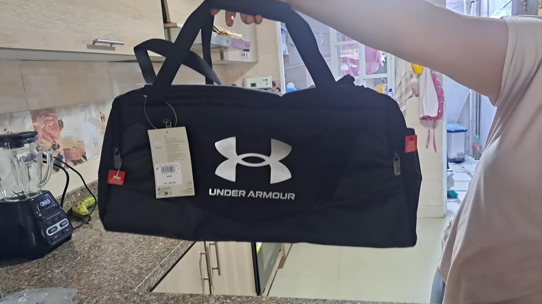 Unisex-Adult Undeniable 5.0 Duffle, Black (001)/Metallic Silver, Small customer photo 1