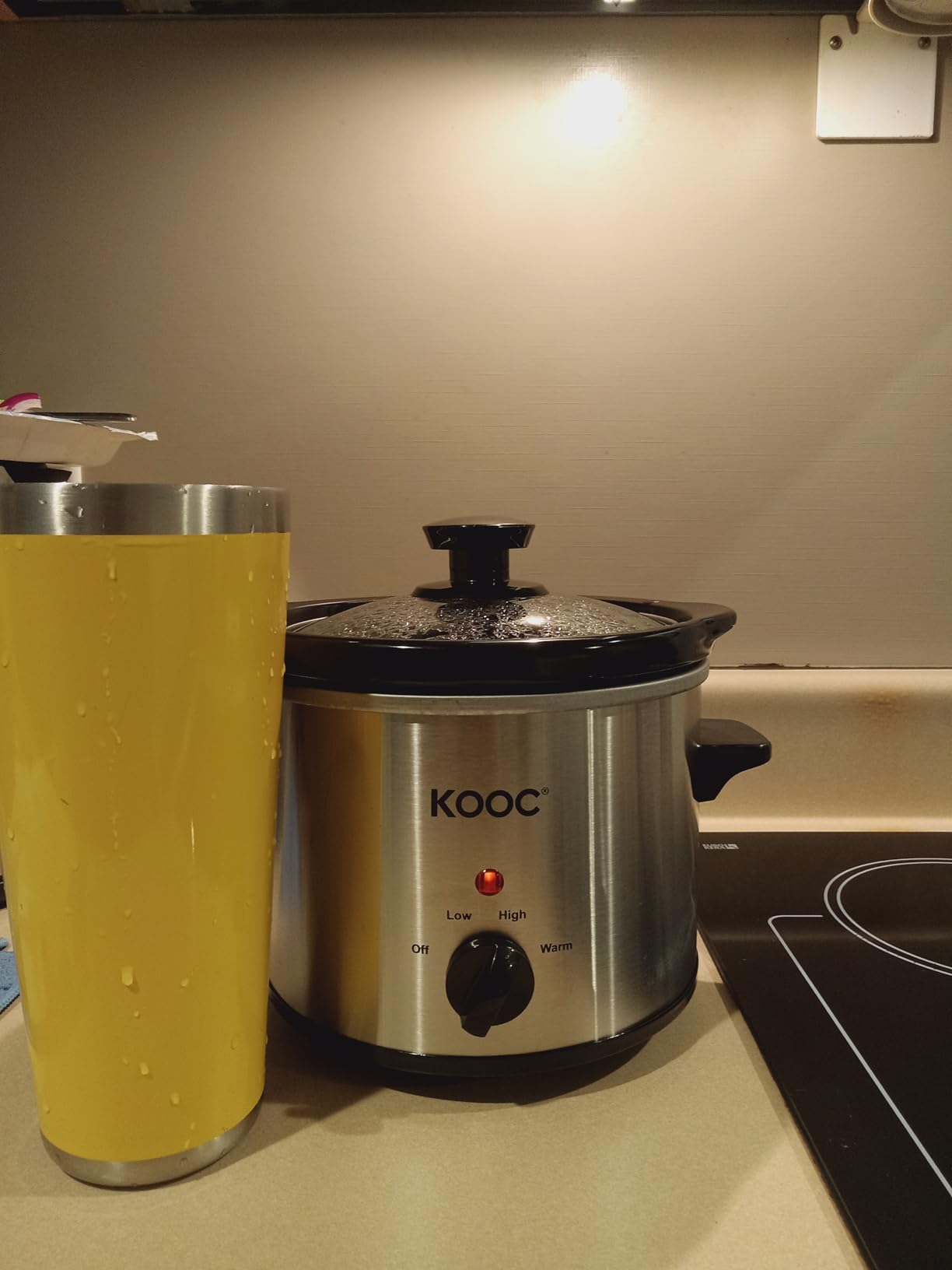 KOOC Small Slow Cooker, 2-Quart, Free Liners Included for Easy Clean-up, Upgraded Ceramic Pot, Adjustable Temp, Nutrient Loss Reduction, Stainless Steel, Black, Round - Customer Photo 2