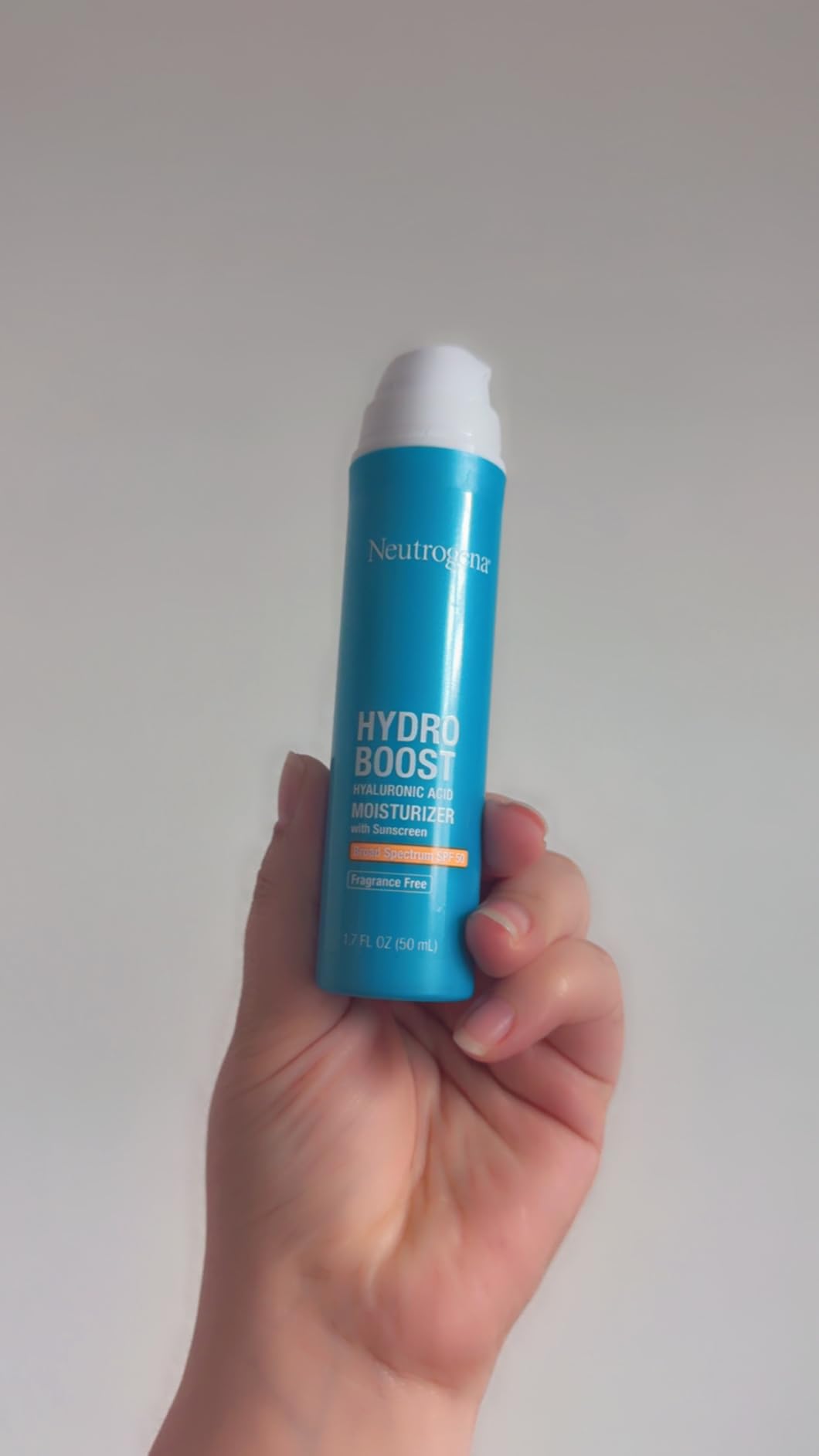 Neutrogena Hydro Boost Hyaluronic Acid Face Moisturizer with Broad Spectrum SPF 50 Sunscreen, Non-Greasy, Fragrance Free Daytime Facial Moisturizer to Hydrate & Soothe Dry Skin, 1.7 fl. oz customer photo 2