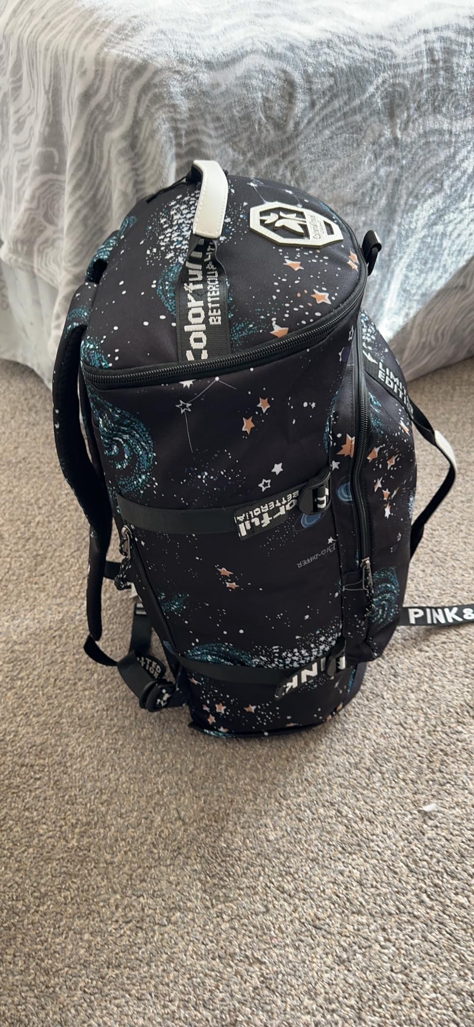 Gym Duffle Bag Backpack 4-Way Waterproof with Shoes Compartment for travel Sport Hiking laptop (Black) customer photo 1