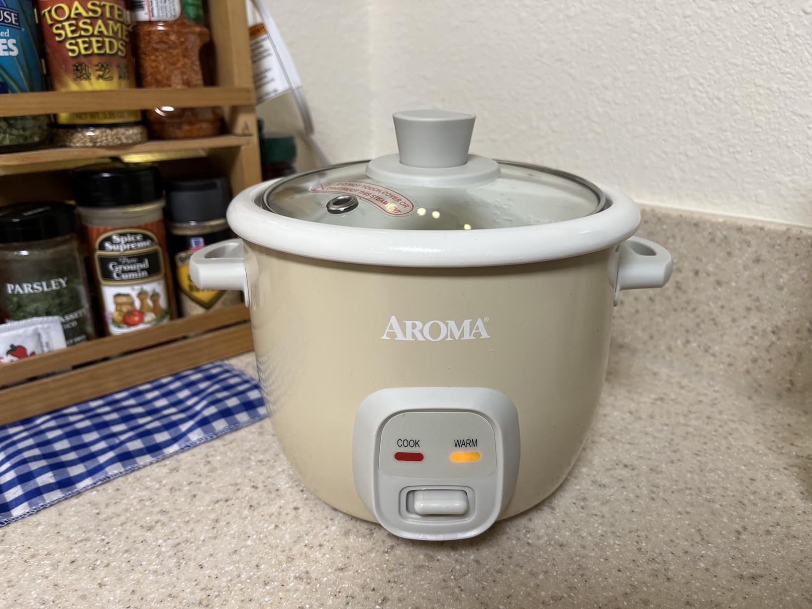 Aroma Housewares 4-Cups (Cooked) / 1Qt. Rice & Grain Cooker (ARC-302NGBL), Blue - Customer Photo 2