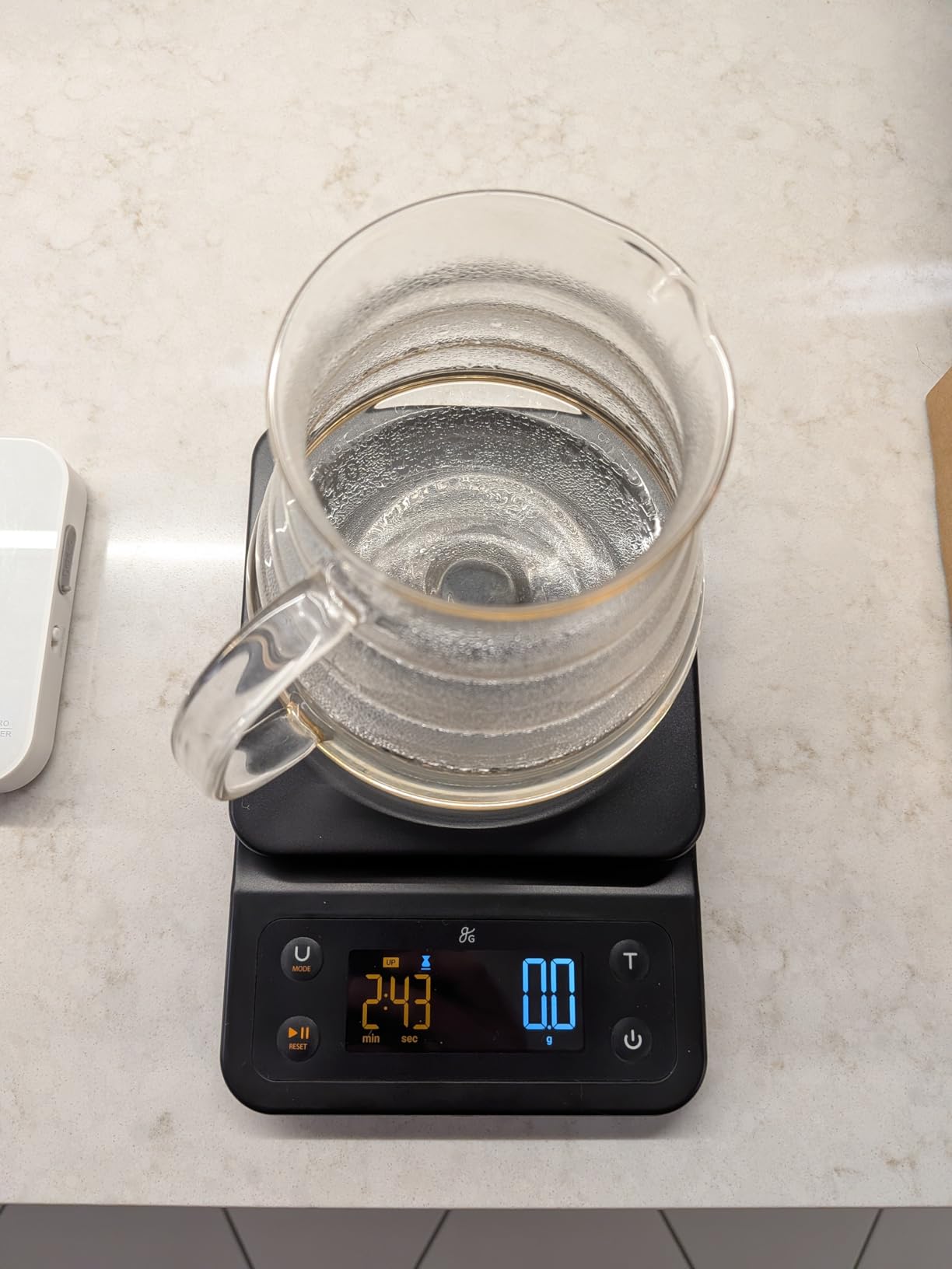 Greater Goods Coffee Scale with Timer – 0.1g Precision Digital Coffee & Espresso Scale for Pour-Over, Coffee Bean Weighing, Barista Brewing, Waterproof Cover, 3kg Capacity (Onyx Black) - Customer Photo 2