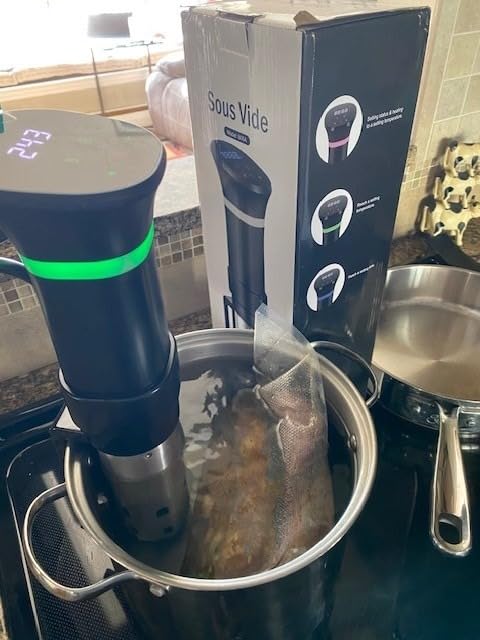 Sous Vide Machines, Sous Vide Cooker, 1000 Watts Immersion Circulators with Recipe, Accurate Temperature and Time Control customer photo 2