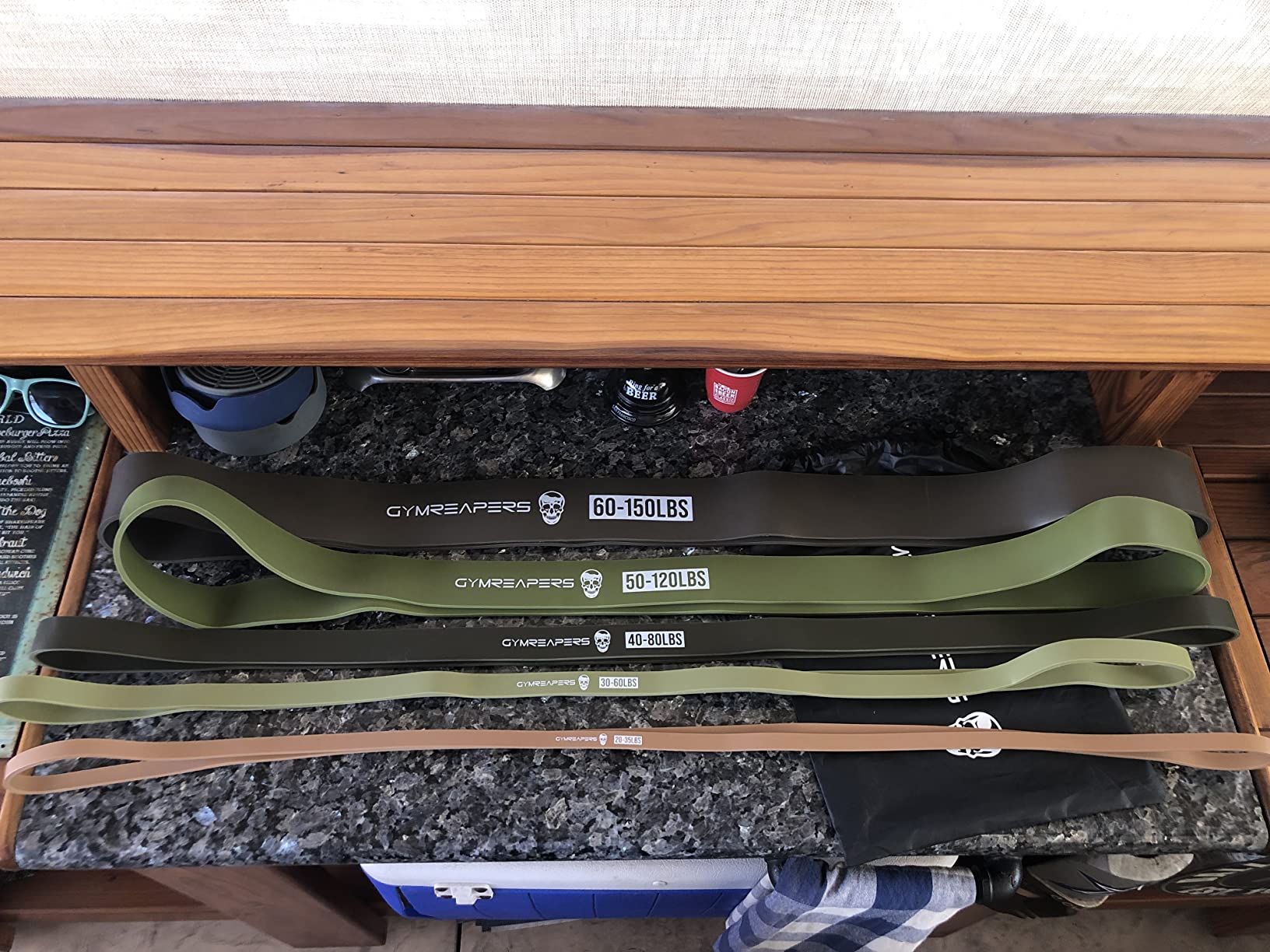 Gymreapers Resistance Bands for Working Out - Elastic Pull Up Exercise Assistance Bands Set for Powerlifting, Stretching, WOD, Strength Training - for Men & Women customer photo 2