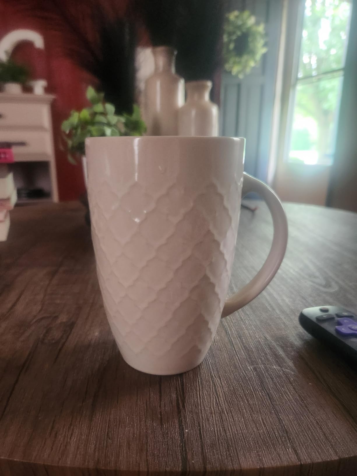 AmorArc Extra Large Coffee Mugs Set of 6, 20oz Ceramic Tall Coffee Mugs Set with Textured Geometric Patterns for Coffee/Tea/Beer/Hot Cocoa, Dishwasher & Microwave Safe,Beige Customer Review AmorArc Extra Large Coffee Mugs Set of 6, 20oz Ceramic Tall Coffee Mugs Set with Textured Geometric Patterns for Coffee/Tea/Beer/Hot Cocoa, Dishwasher & Microwave Safe,Beige - Customer Photo 3