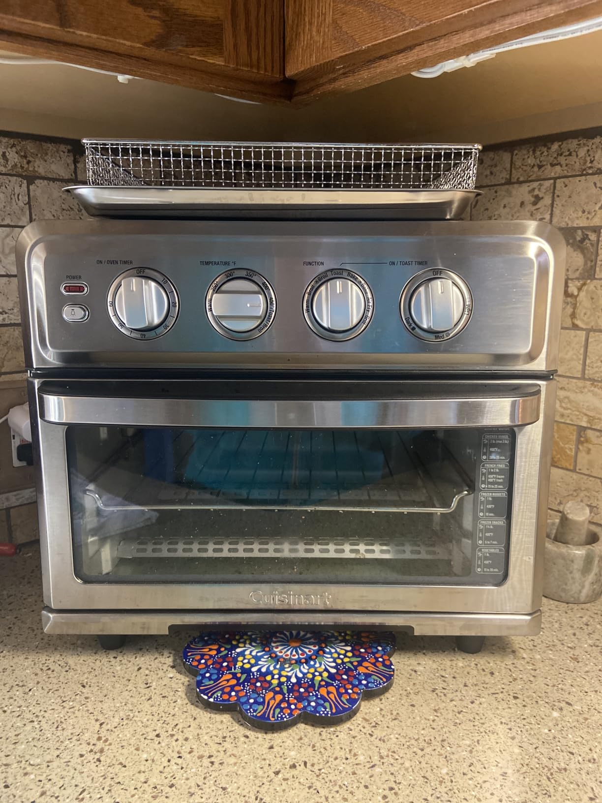 Cuisinart Air Fryer Toaster Oven, 1800W, 8-in-1 with Air Fry, Convection, Broil & Warm, 0.6 Cubic Feet, 60-Minute Timer, TOA-70NAS, Stainless Steel - Customer Photo 1