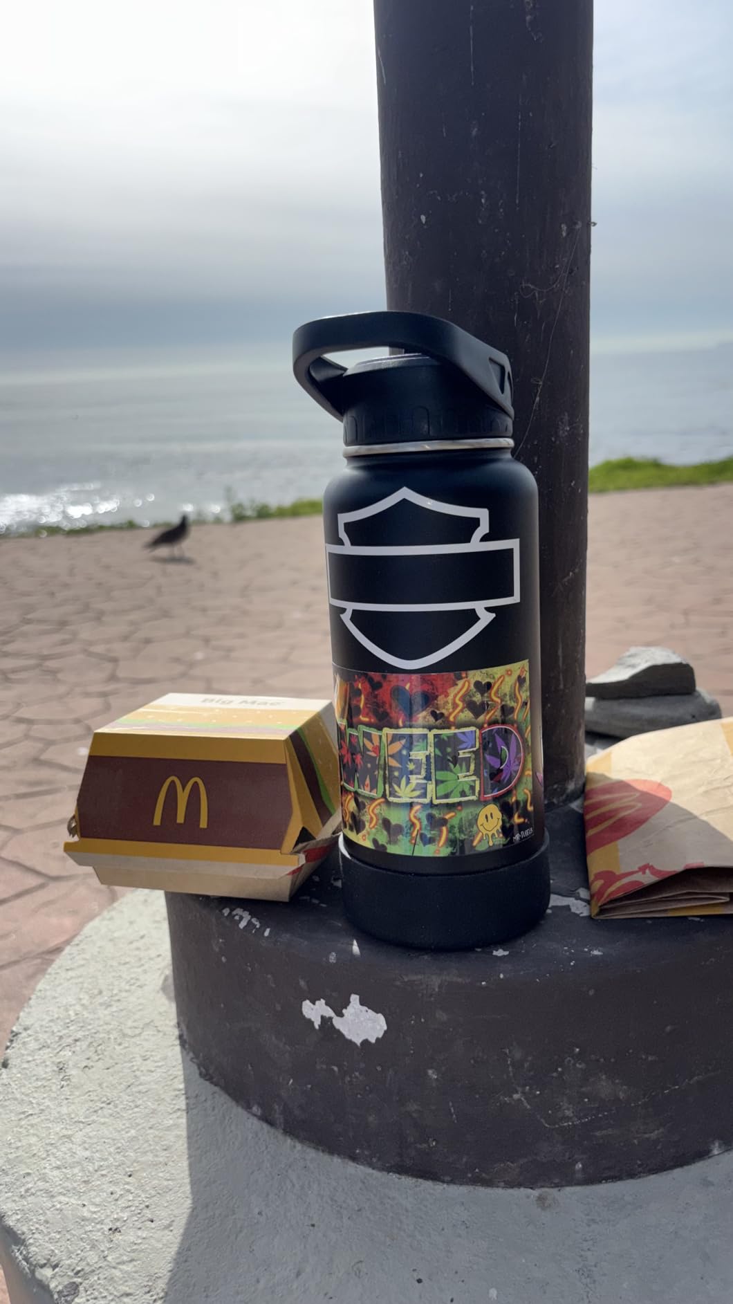 CIVAGO 32 oz Insulated Water Bottle With Straw, Stainless Steel Sports Water Cup Flask with 3 Lids (Straw, Spout and Handle Lid), Wide Mouth Travel Thermal Mug, Black customer photo 1