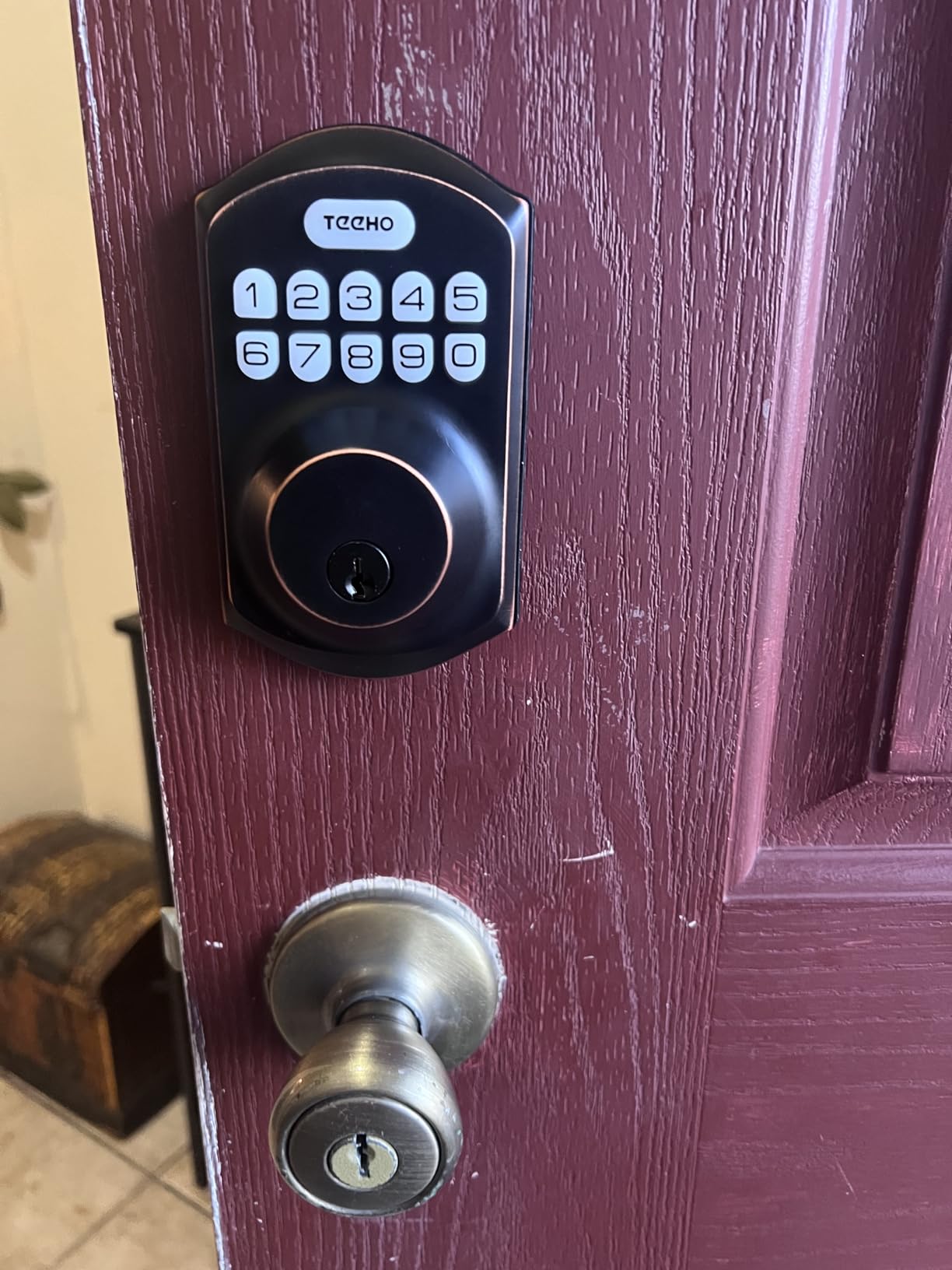 TEEHO TE001 Keyless Entry Door Lock with Keypad - Smart Deadbolt Lock for Front Door with 2 Keys - Auto Lock - Easy Installation - Matte Black customer photo 1