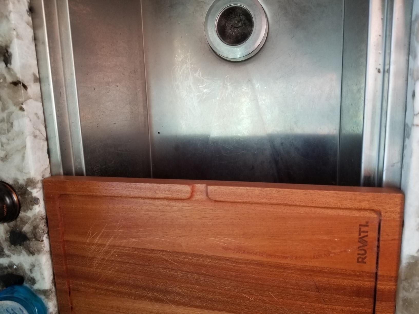 Ruvati 36-inch Workstation Kitchen Sink - Dual Tier Undermount Kitchen Sink - 16 Gauge Stainless Steel Kitchens Sinks with Brushed Finish hides scratches - RVH8277 - Customer Photo 3