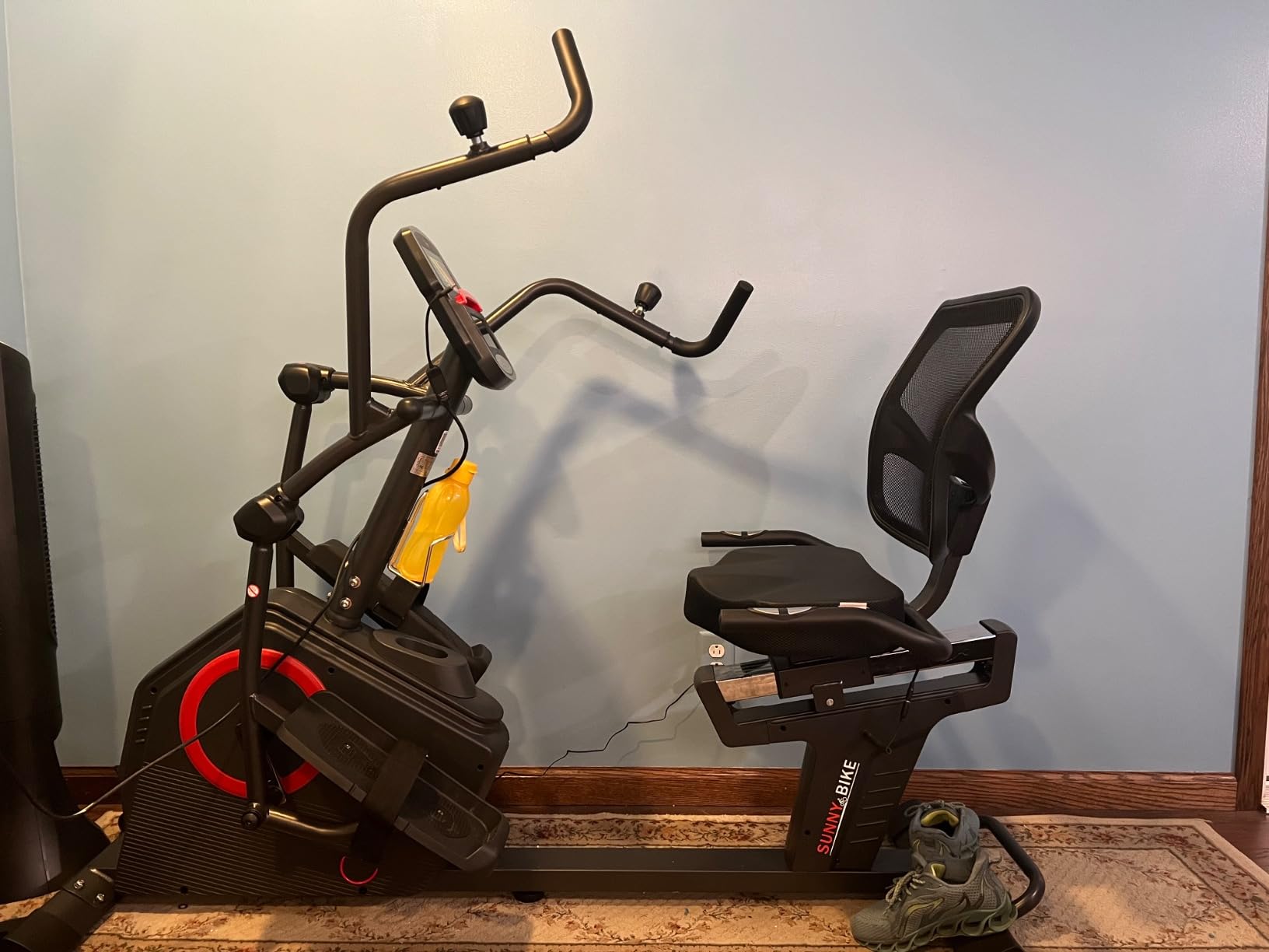 Sunny Health & Fitness Elite Recumbent Cross Trainer & Elliptical Machine with Arm Exercisers for Home Arm/Leg Training, Easy Adjust Seat & Mesh Backrest, Free SunnyFit App Bluetooth Connectivity customer photo 2