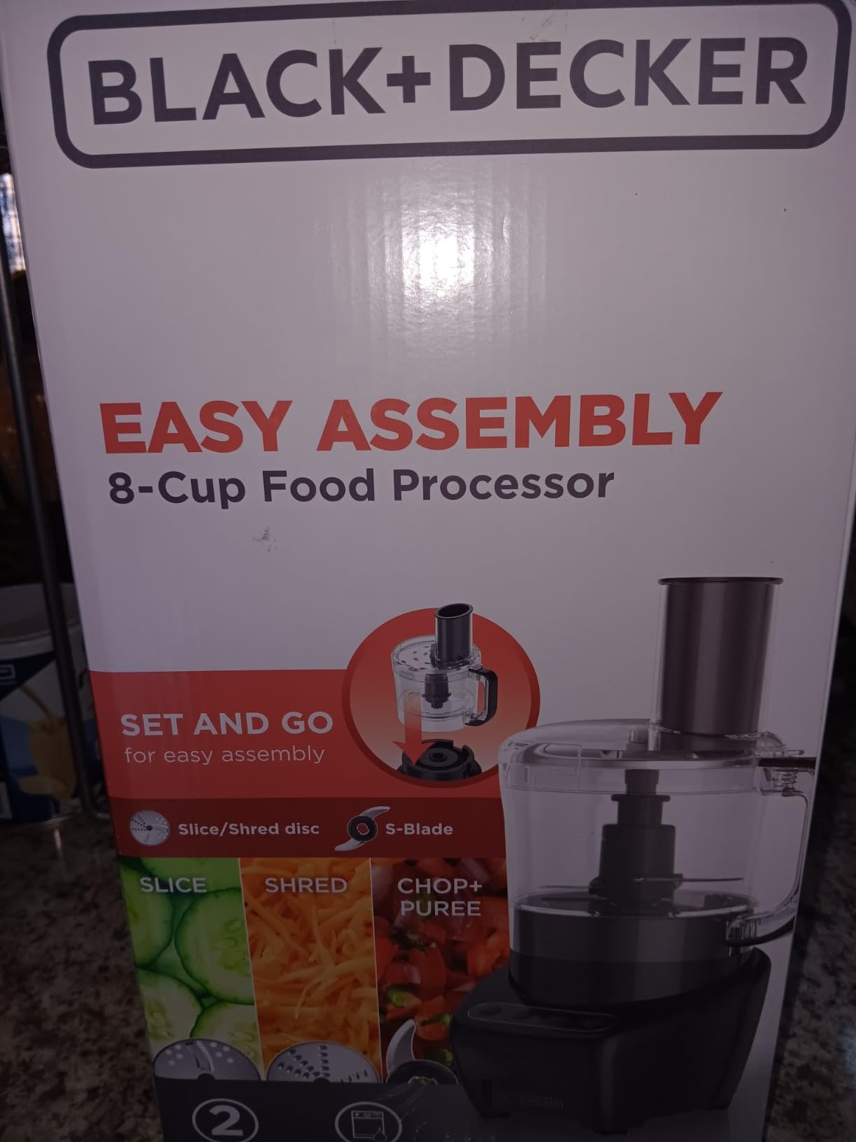 BLACK+DECKER 3-in-1 Easy Assembly 8-Cup Food Processor, Stainless Steel S-Blade, Easy-Clean, Touchpad Controls Black Customer Review BLACK+DECKER 3-in-1 Easy Assembly 8-Cup Food Processor, Stainless Steel S-Blade, Easy-Clean, Touchpad Controls Black - Customer Photo 5