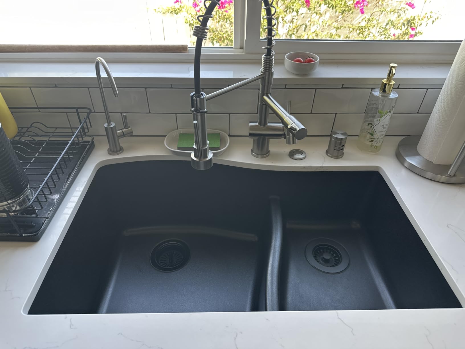 BOTEMY B9171 Kitchen Sink Drain 3 1/2 Inch Kitchen Sink Drain Strainer Assmebly Kit Stainless Steel Sink Strainer Basket/Drain Stopper for 3.5'' Standard American Drain Hole (Brushed) - Customer Photo 3