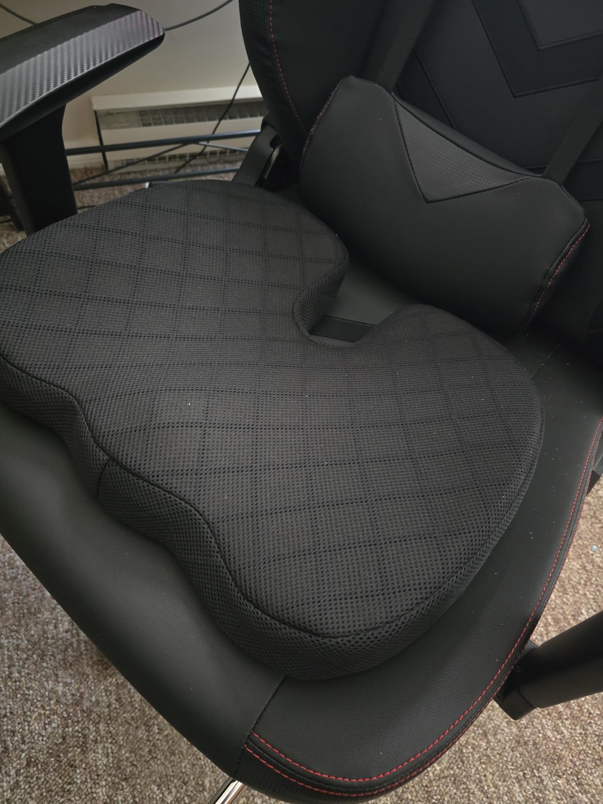 TushGuard Seat Cushion - Memory Foam Cushion for Office Chair, Car Seat, Airplane, Bleacher - Sciatica & Hip & Coccyx Pain Relief Desk Chair Cushion for Long Sitting Office Workers, Car Drivers customer photo 2