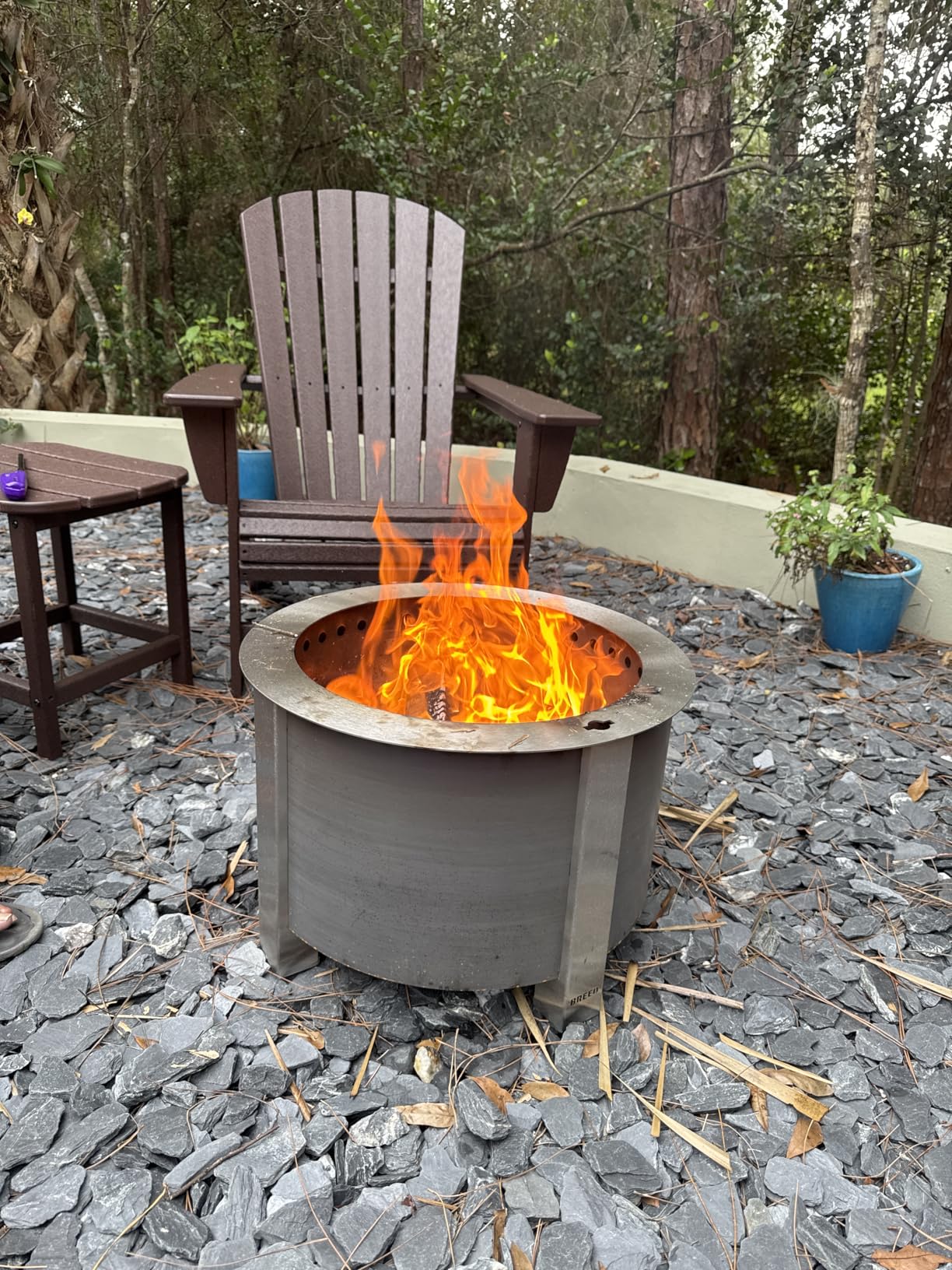 Breeo Smokeless Fire Pit (Y Series - Stainless Steel) | 21 inch Portable Smokeless Firepit for Outside | 31 Pounds | Ideal for Families Compatible with Wide Range of Breeo Accessories customer photo 1