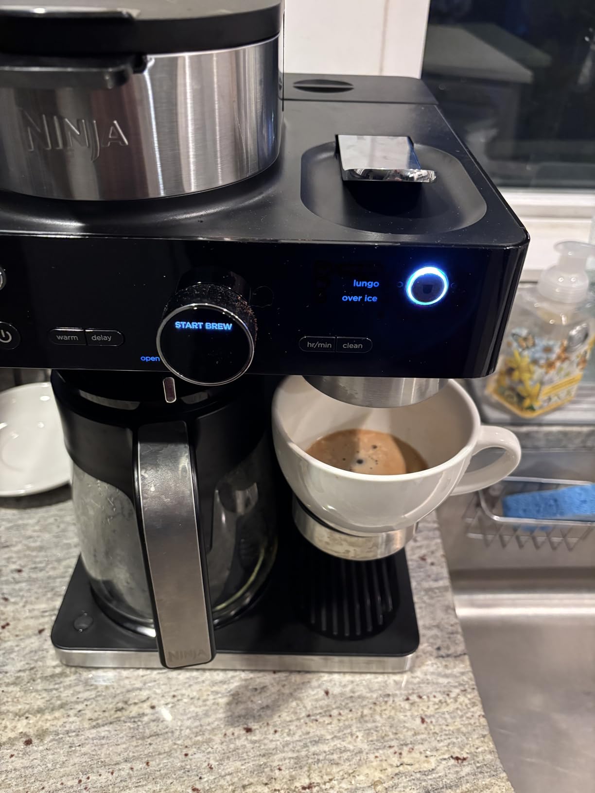 Ninja Espresso & Coffee Maker & Barista System, 3 Espresso Brew Styles, Single-Serve Coffee & Nespresso Capsule Compatible, Built-in Frother, Espresso, Cappuccino & Latte Maker, Black, CFN601 customer photo 2